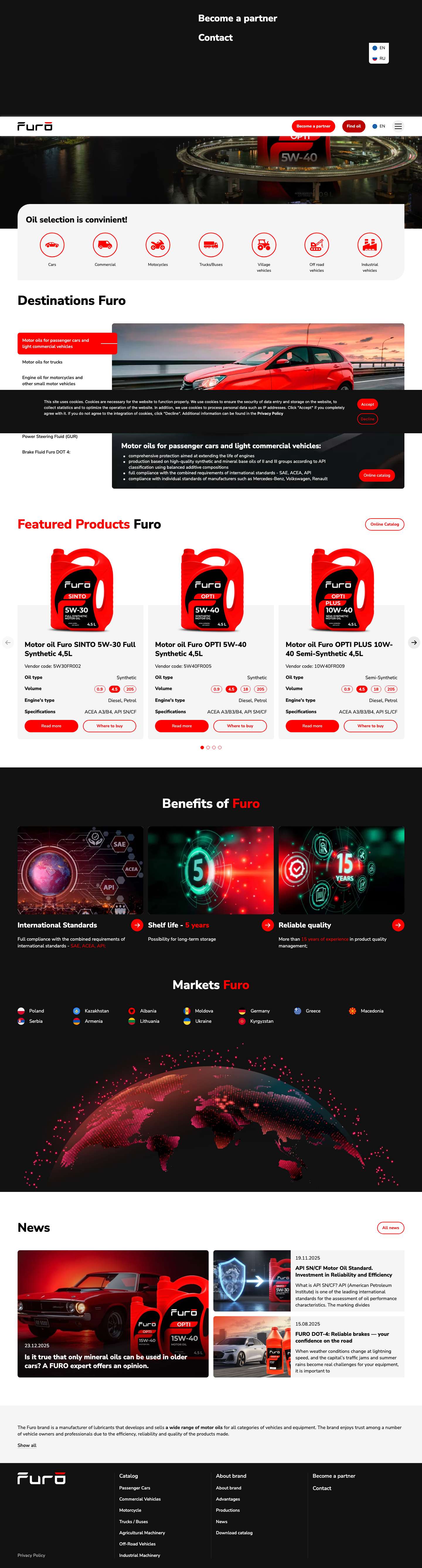 Buy FURO Motor Oil - [Wholesale Engine Oil] - Full Screenshot