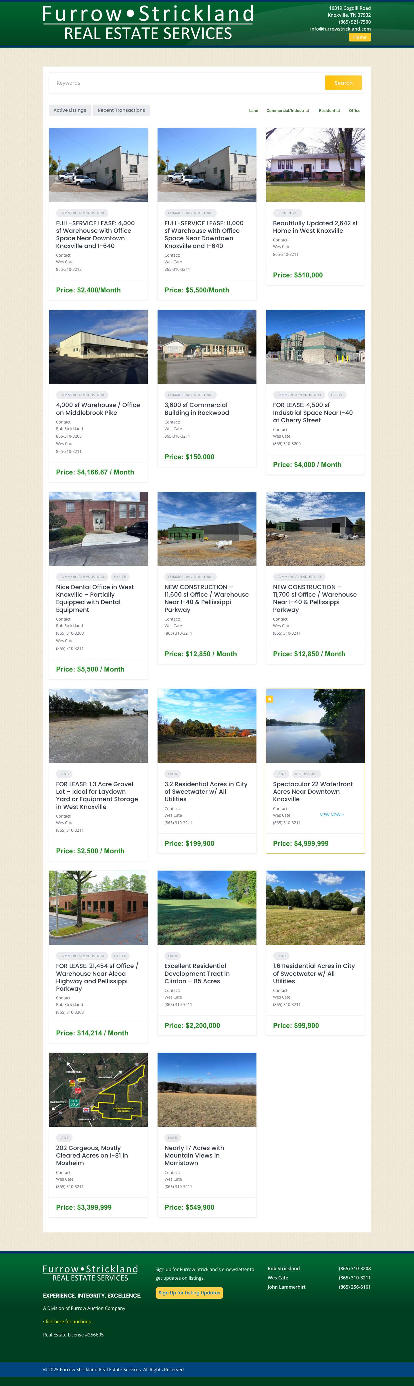 Furrow Strickland Real Estate Services - Full Screenshot