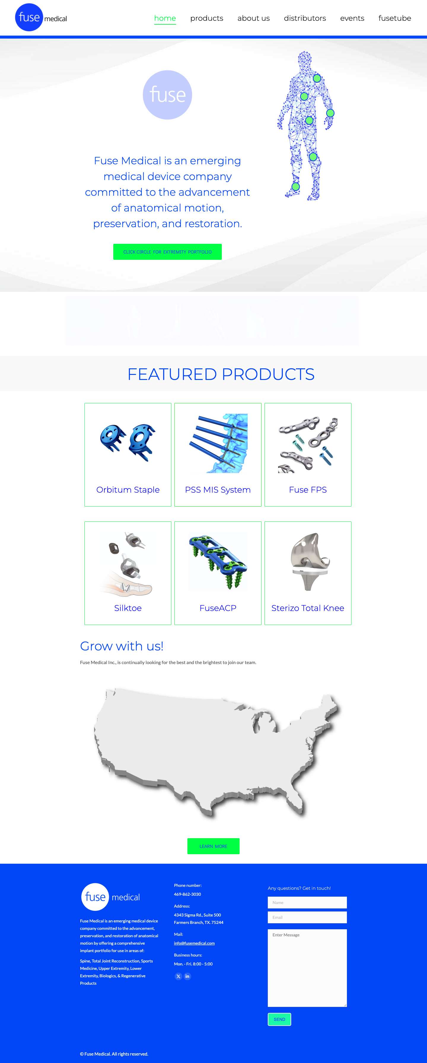 Home - Fuse Medical - Full Screenshot