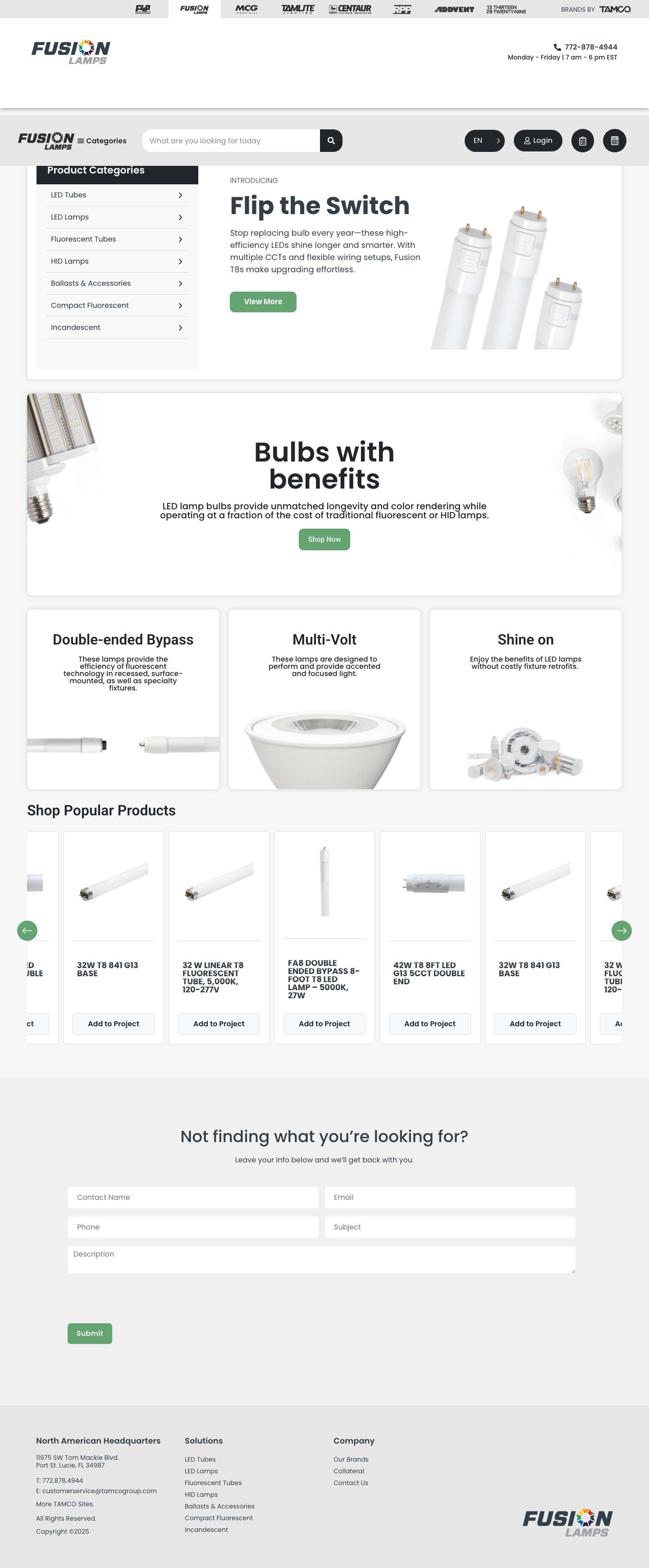 Home - Fusion Lamps - Full Screenshot