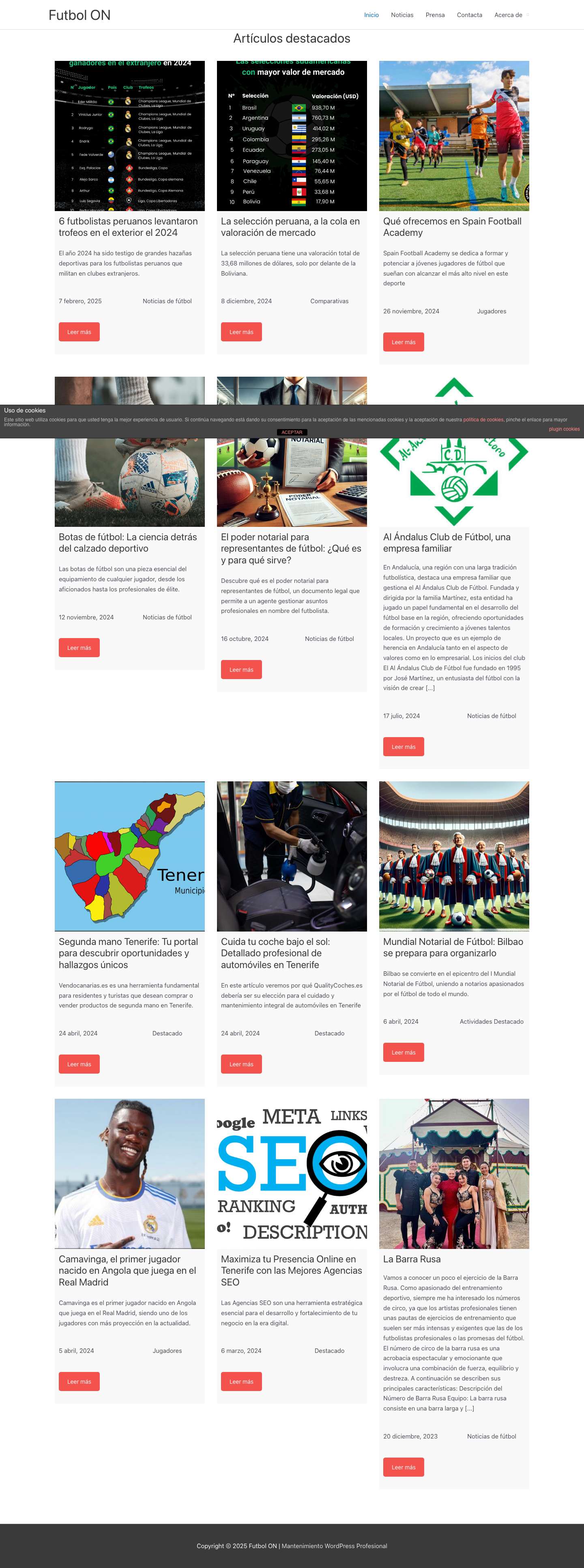 Inicio FutbolOn - Futbol ON - Full Screenshot