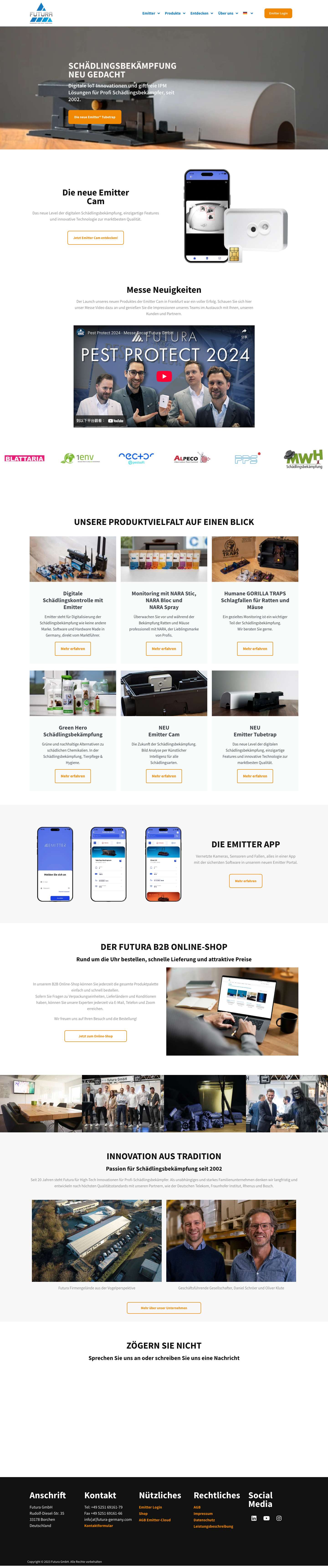 Produkte für professionelle Schädlingsbekämpfung - Full Screenshot