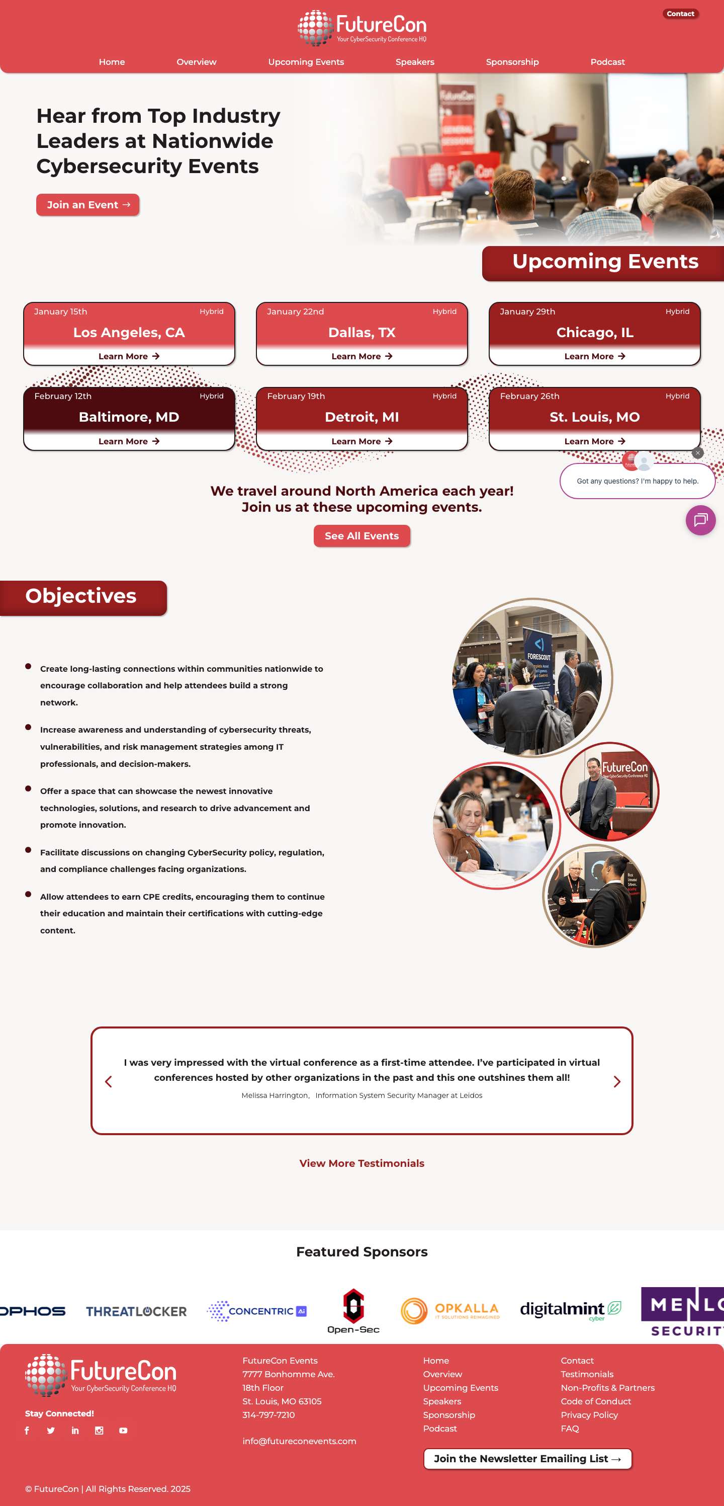Cutting Edge Cybersecurity Event Experience - FutureCon Events - Full Screenshot