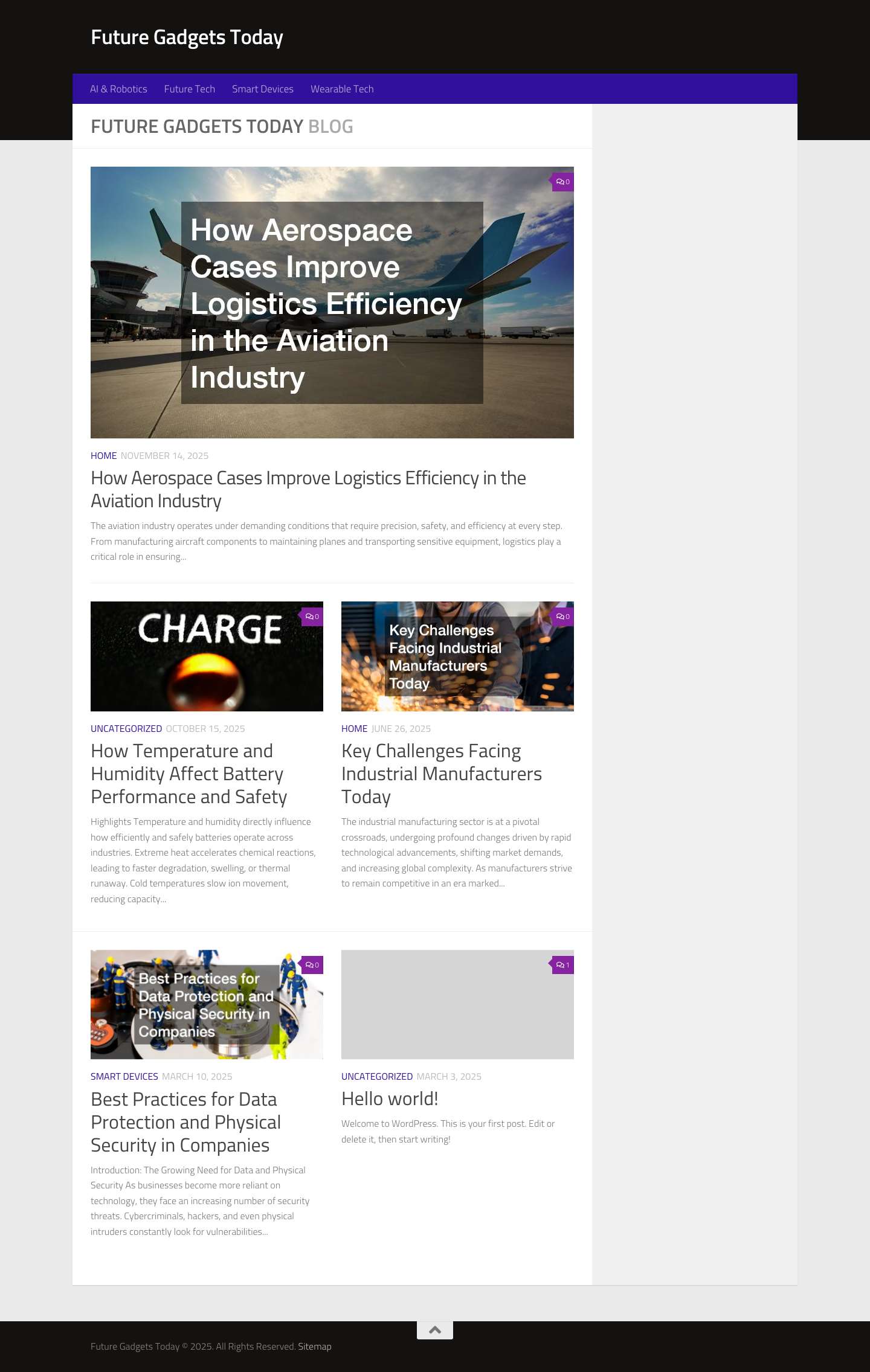 Future Gadgets Today: Smart Tech, AI, & Next-Gen Innovations - Full Screenshot