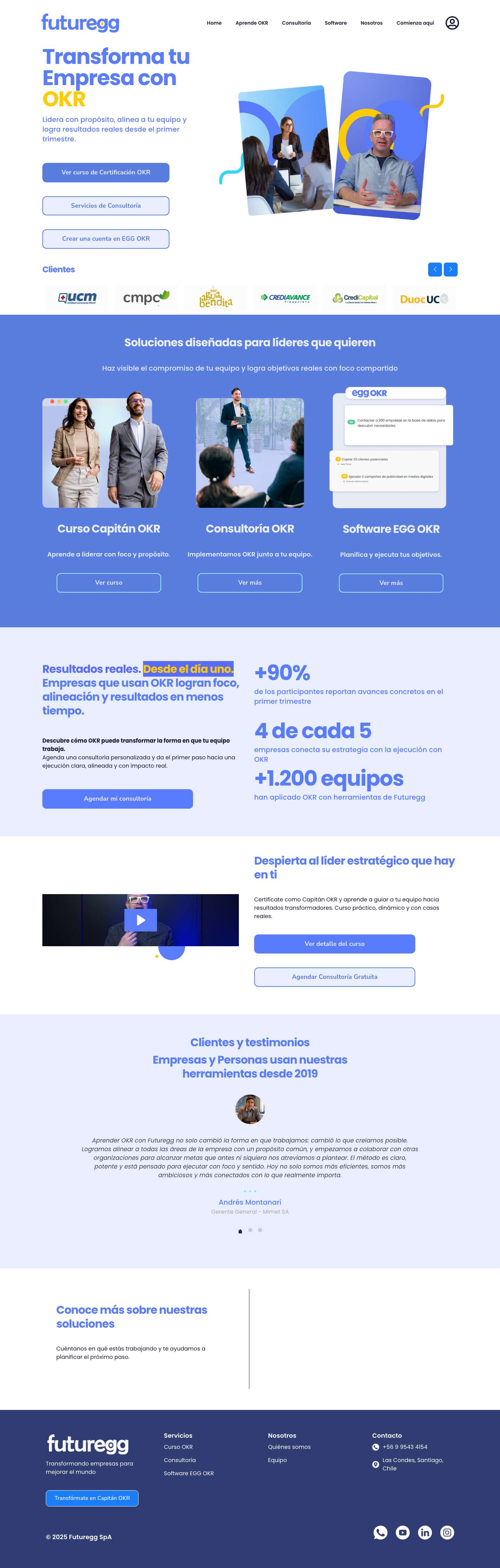 Futuregg – Logra tus objetivos estratégicos con OKR - Full Screenshot