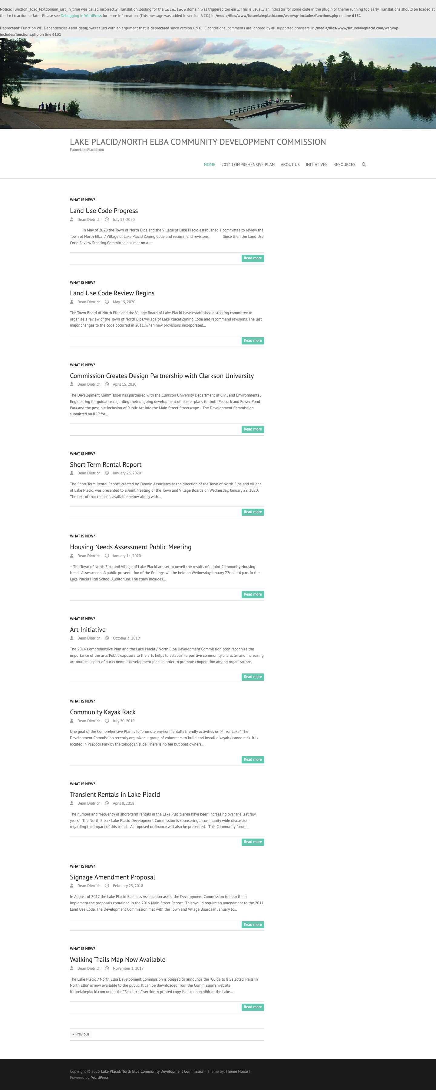 Lake Placid/North Elba Community Development Commission – FutureLakePlacid.com - Full Screenshot