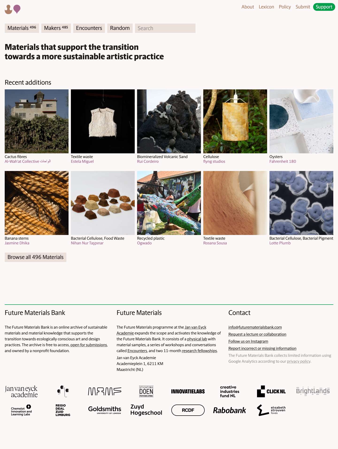 Future Materials Bank - Full Screenshot