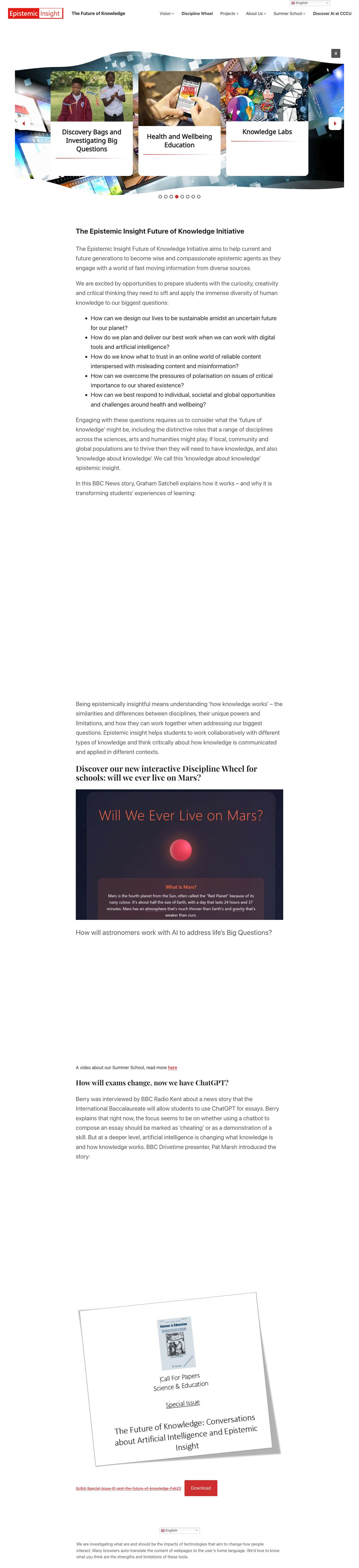 The Future of Knowledge - Full Screenshot