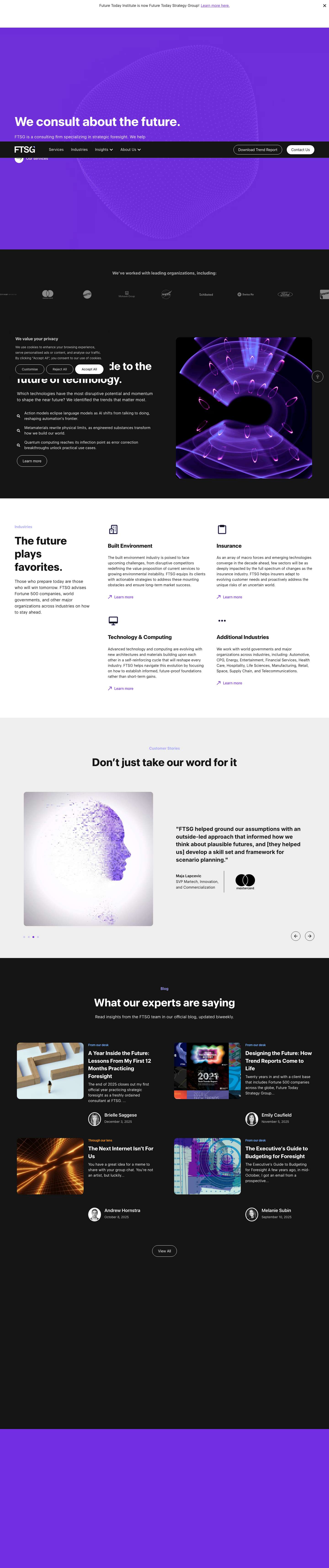 Future Today Strategy Group - First in Foresight. - Full Screenshot