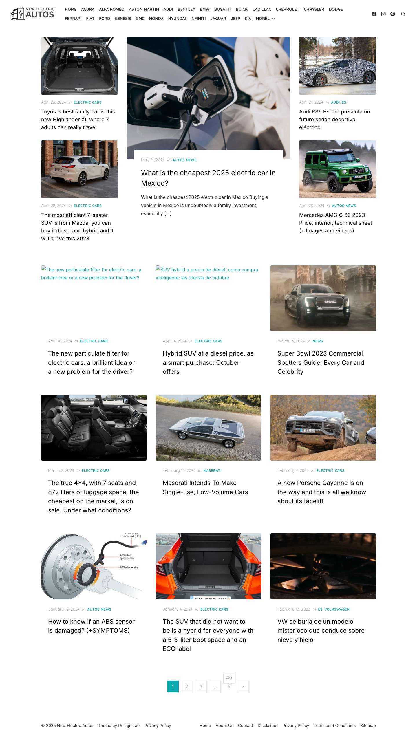 New Electric Autos - Update All-New Electric Cars - Full Screenshot