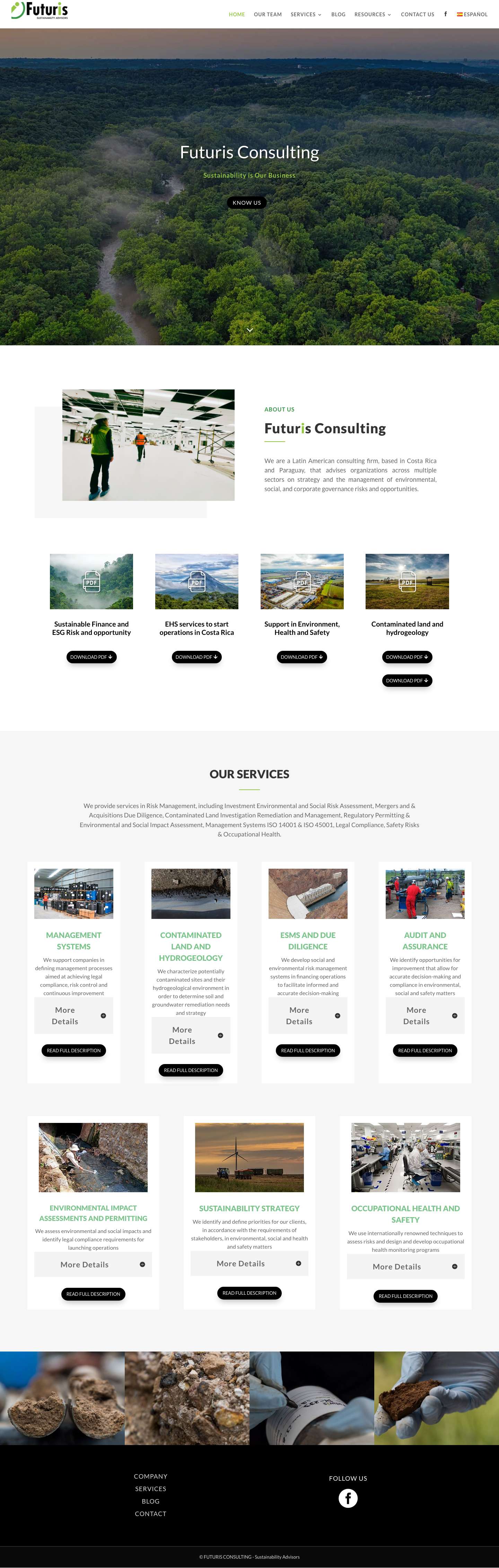 Sustainability Consulting Company | Futuris Consulting - Full Screenshot