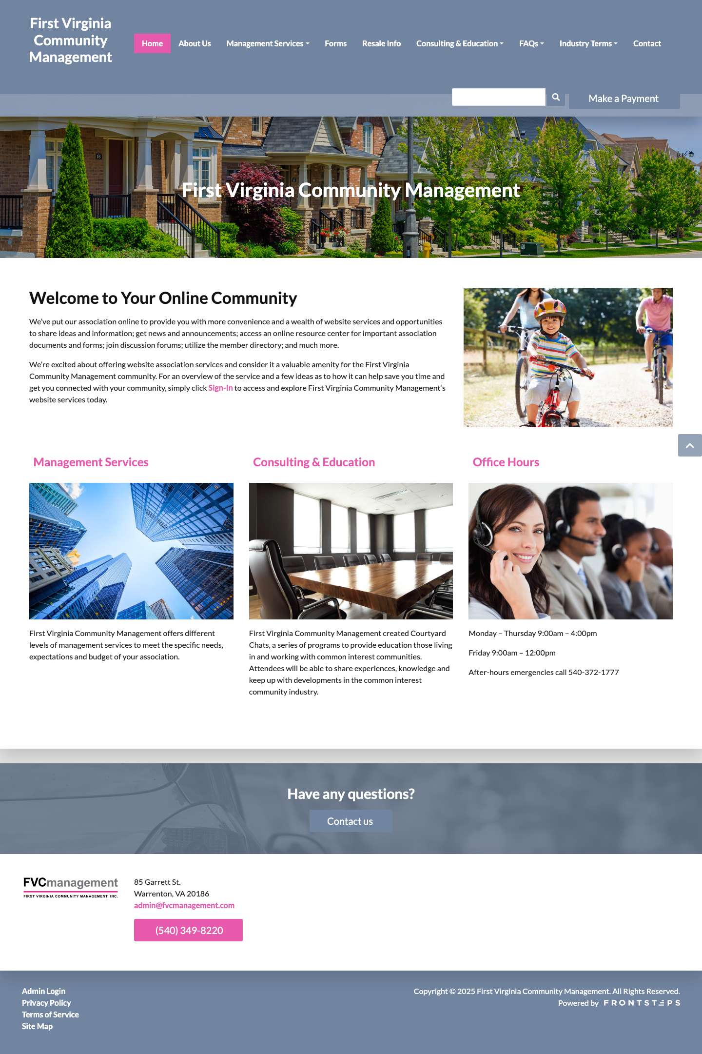 First Virginia Community Management - Full Screenshot