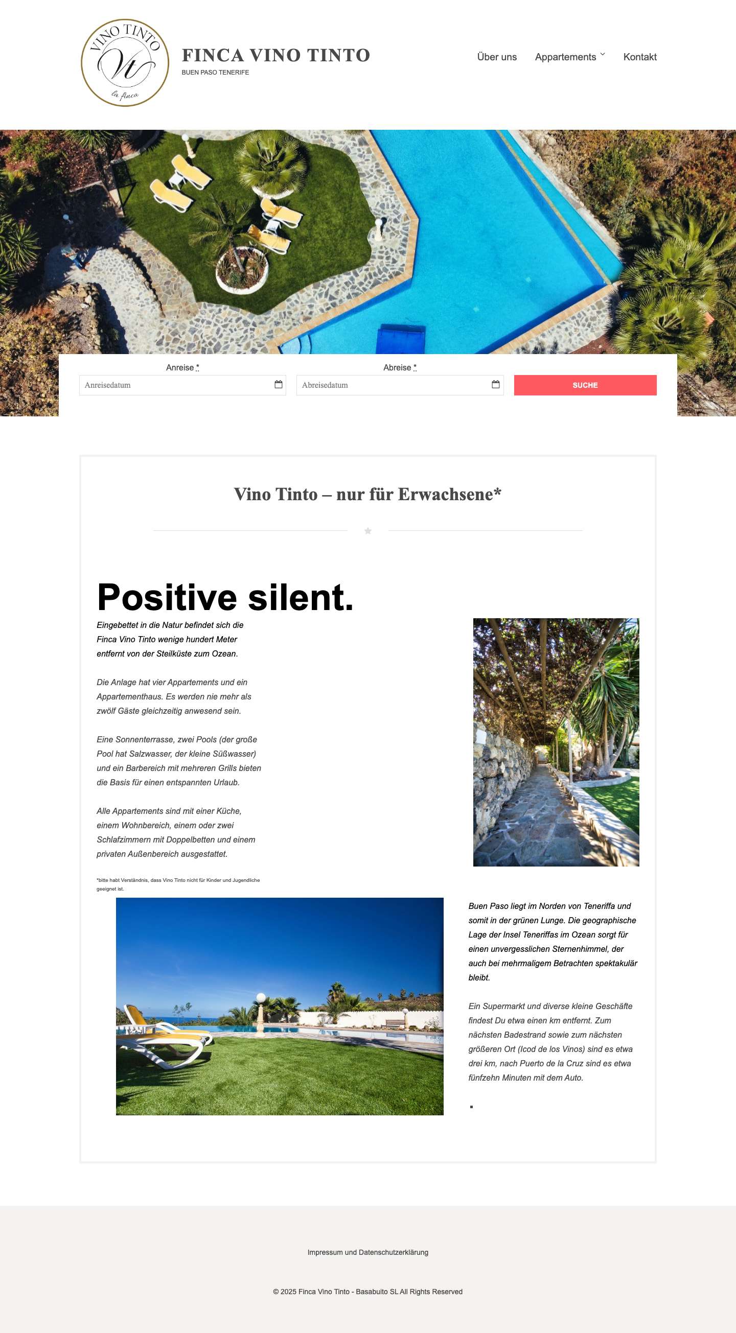 Finca Vino Tinto – Buen Paso Tenerife - Full Screenshot