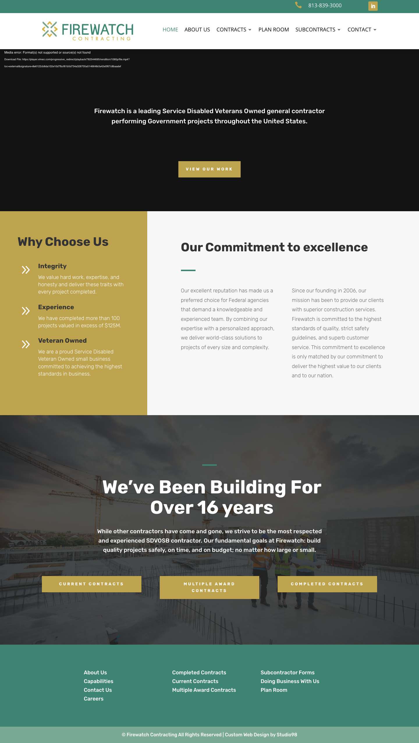 Home - FW Contracting - Full Screenshot