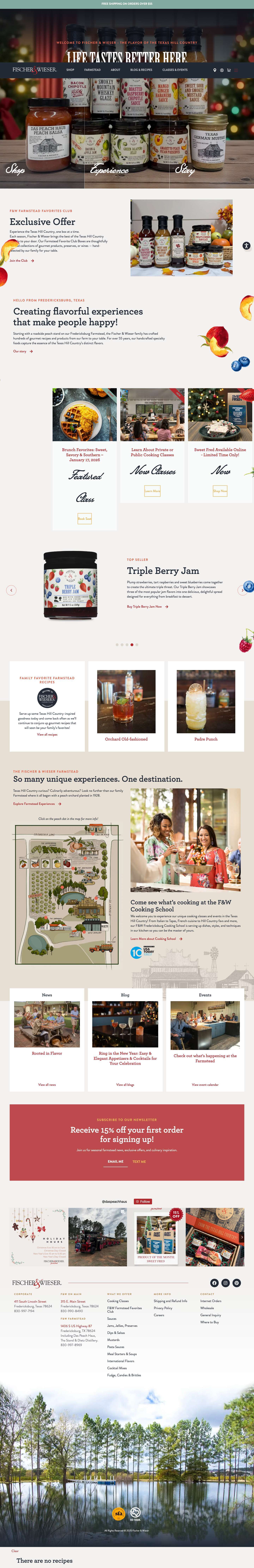 Jams, Jellies, & Much More | Fischer & Wieser Specialty Foods - Full Screenshot