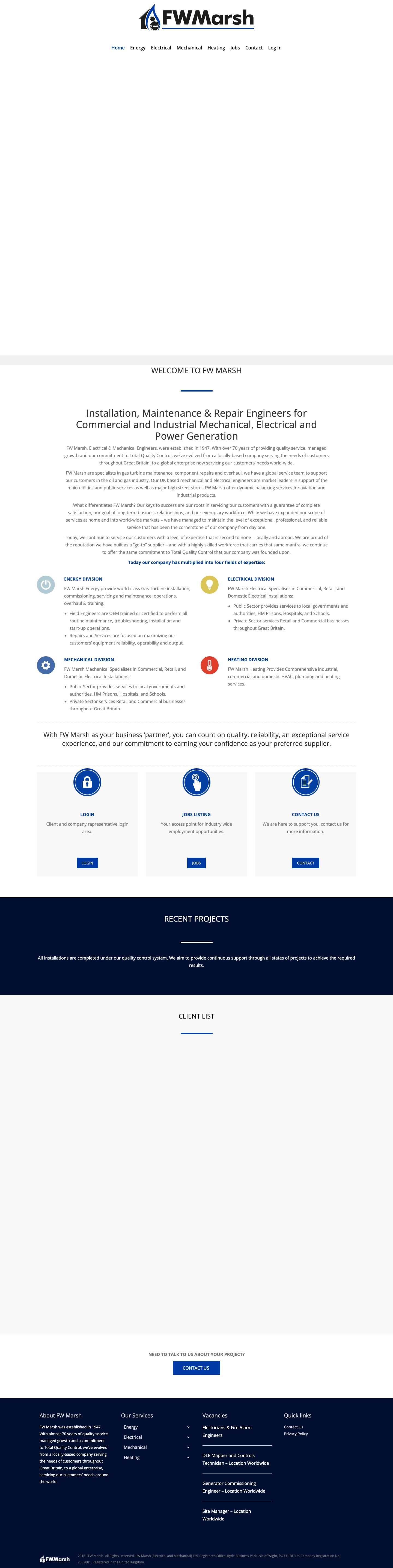 Electrical & Mechanical Engineers For Public & Private Sectors - Full Screenshot