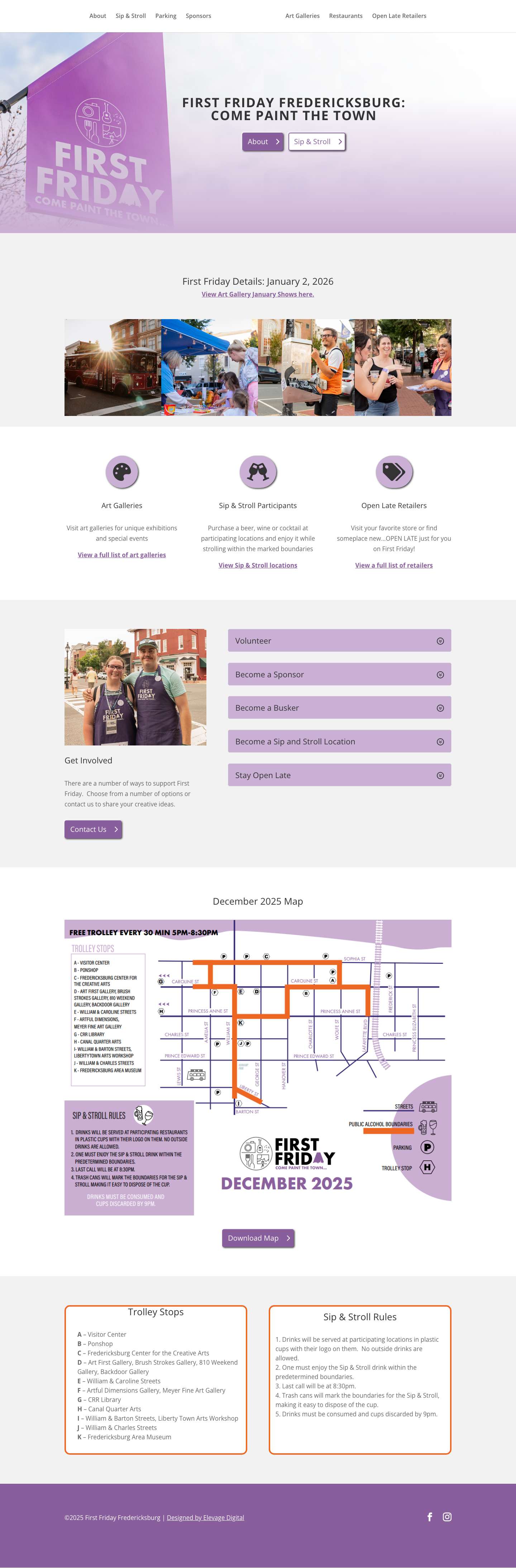 Fredericksburg First Friday - Come Paint the Town - Full Screenshot