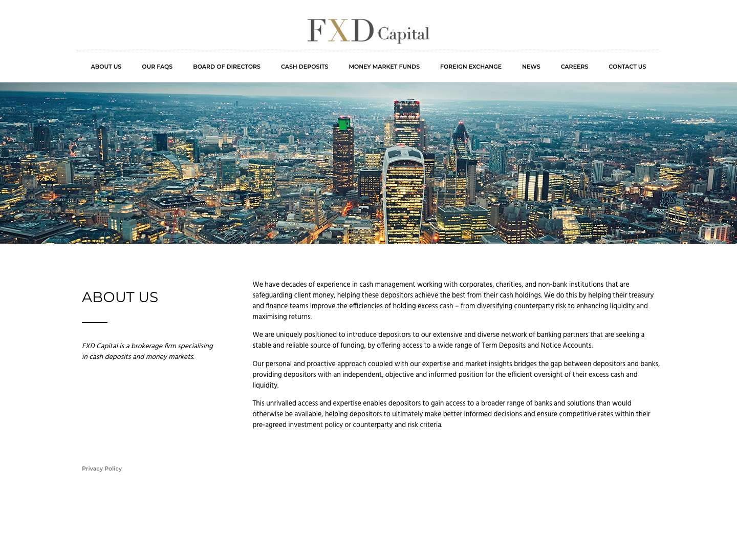 FXD Capital | Redefining Money Broking - Full Screenshot