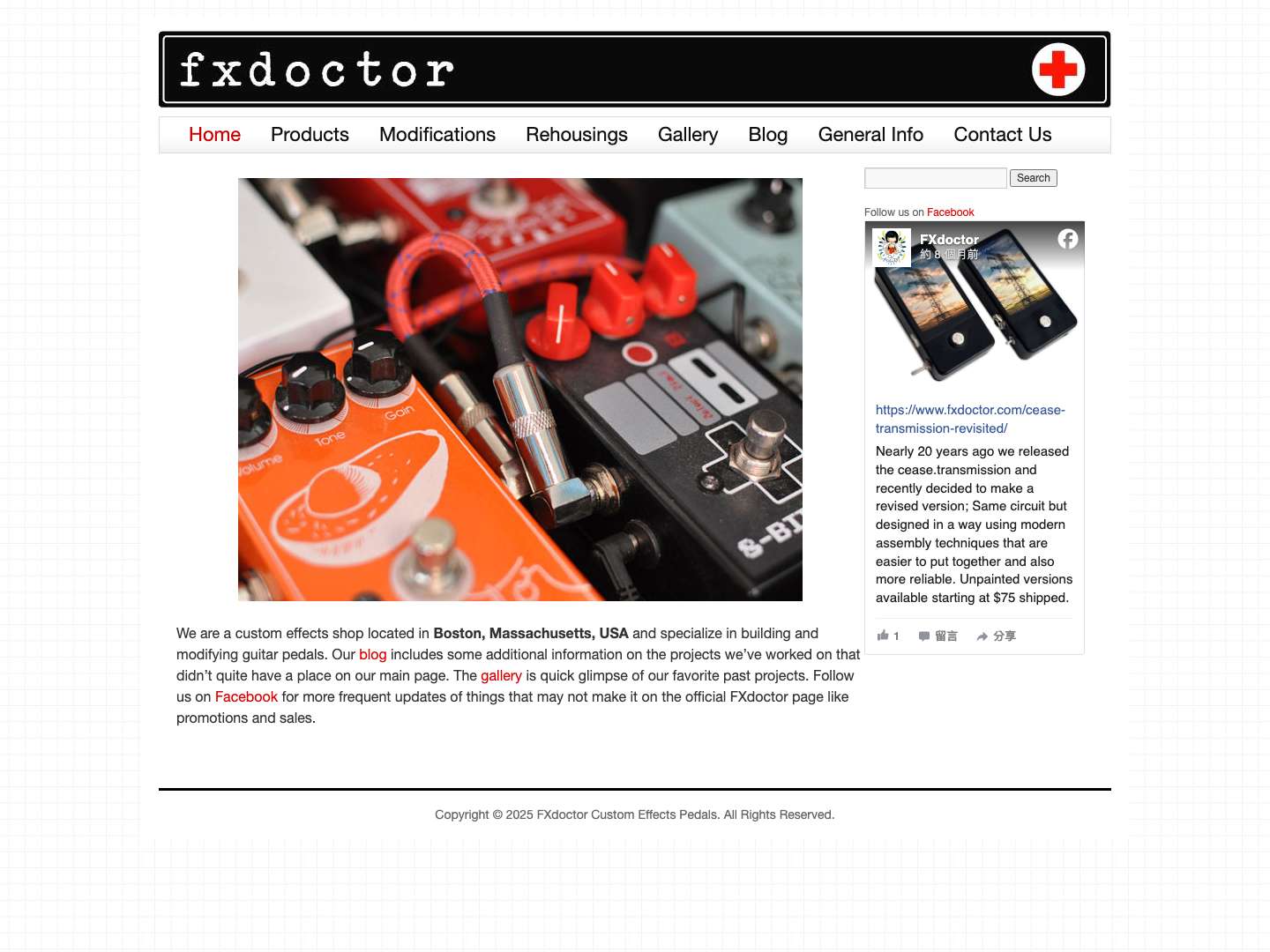 FXdoctor Custom Effects | Custom guitar effects and modifications - Full Screenshot