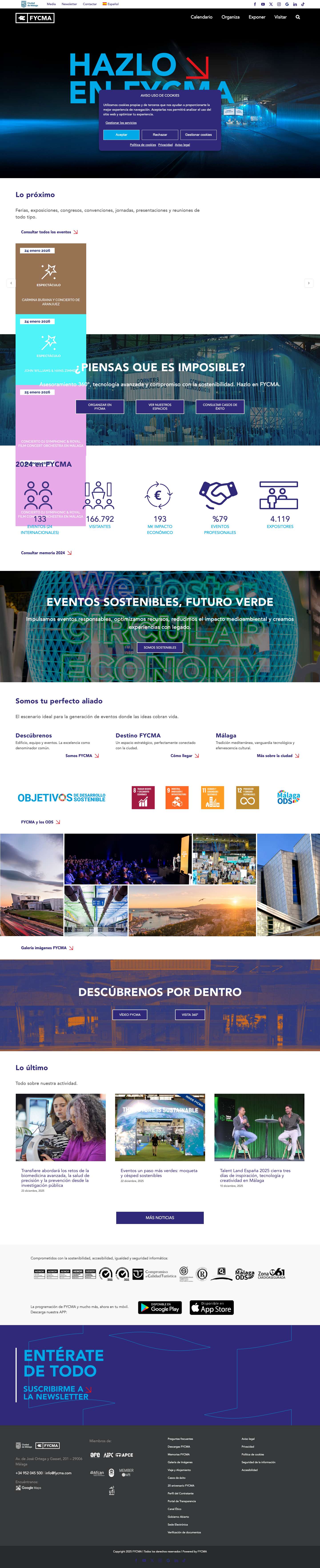 FYCMA | Palacio de Ferias y Congresos de Málaga - Full Screenshot