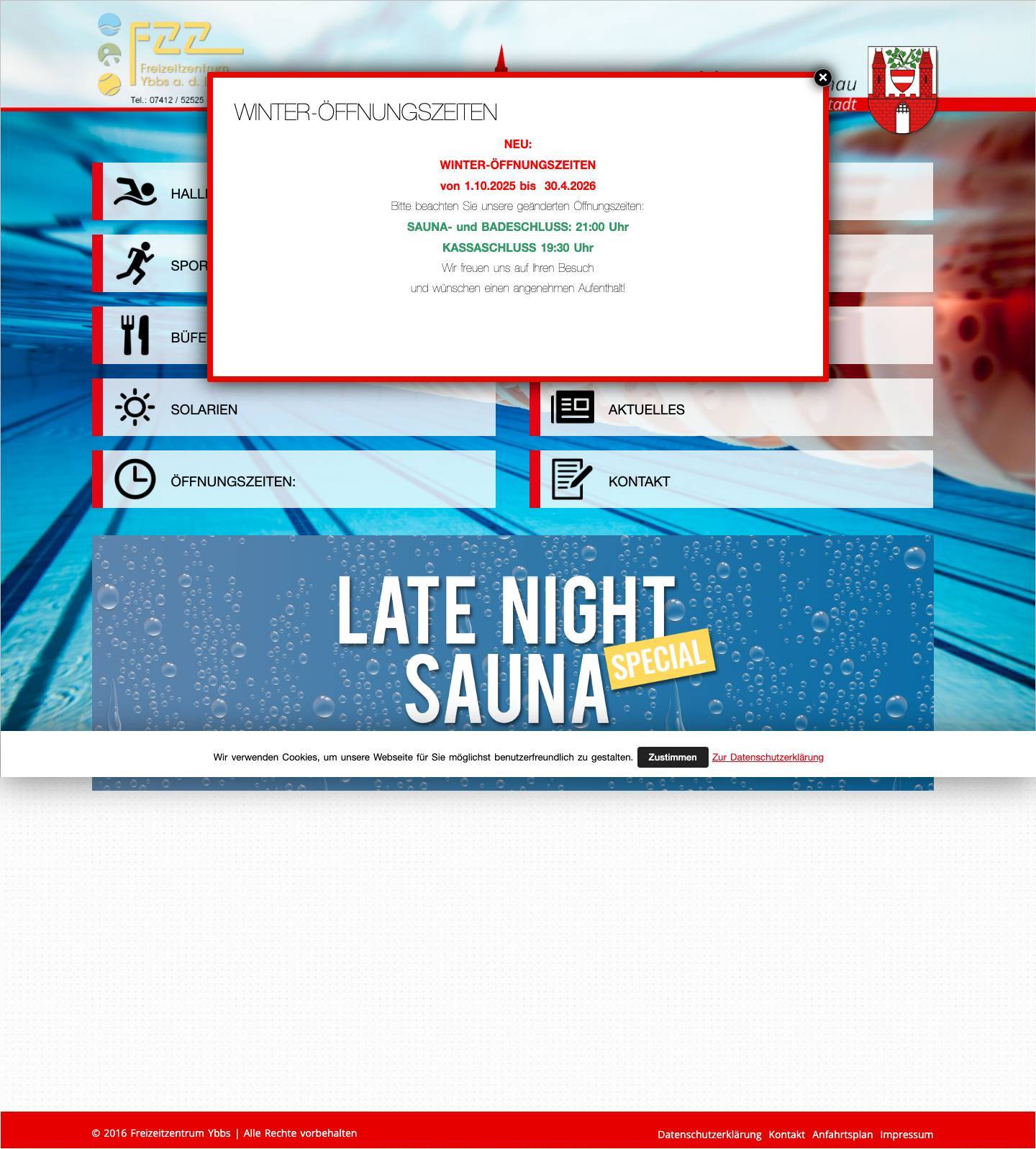 Freizeitzentrum Ybbs - Full Screenshot