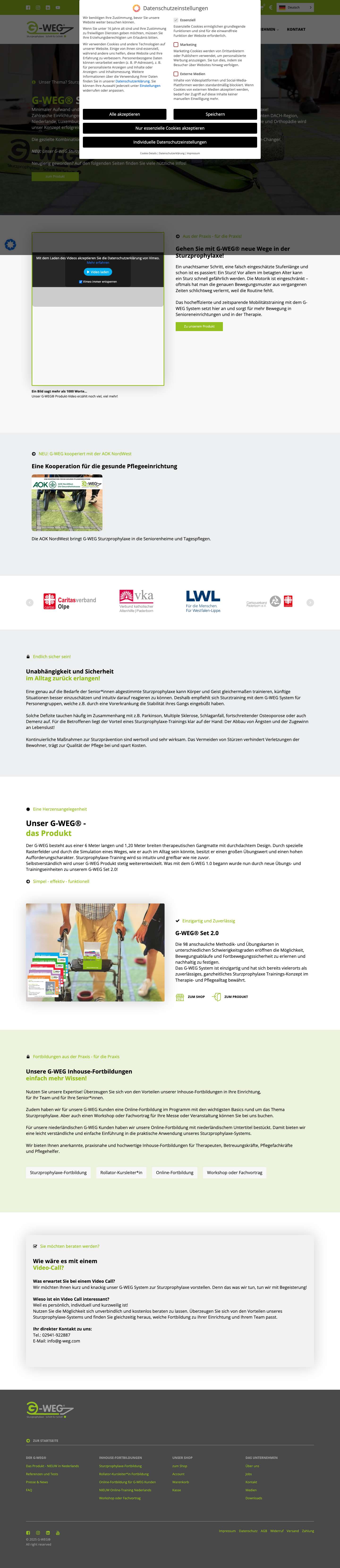 Herzlich Willkommen bei G-WEGBesuche uns bei FacebookBesuche uns bei InstagramVisit our LinkedInVisit our YouTube channeluserchecklockcheck-square-oinfo-circleshopping-cartfacebook-squarelinkedin-squarecertificatearrow-circle-righteuryoutubeinstagramenterstorelinkedinfacebookpinterestyoutubersstwitterinstagramfacebook-blankrss-blanklinkedin-blankpinterestyoutubetwitterinstagram - Full Screenshot