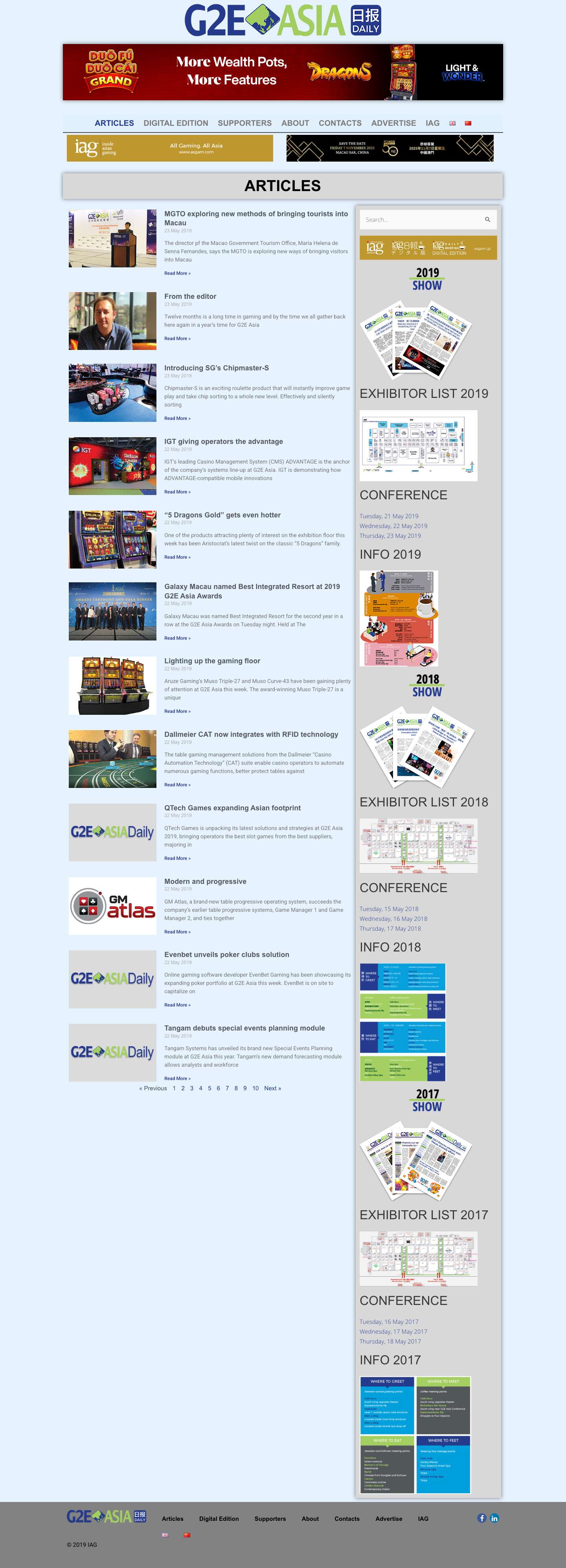 Articles - G2E Asia Daily - Full Screenshot