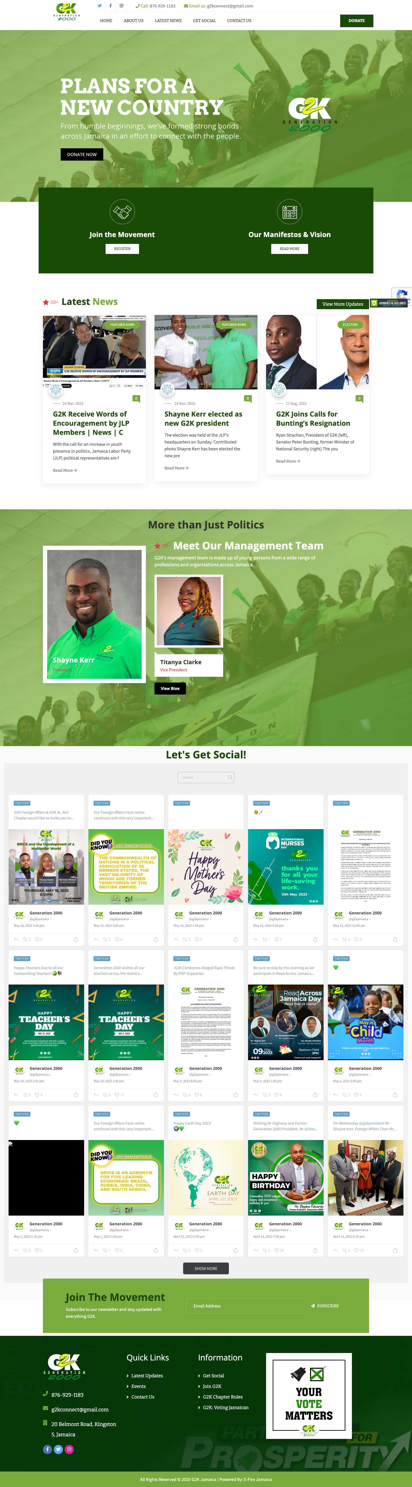 GENERATION 2000 (G2K) – MORE THAN JUST POLITICS - Full Screenshot