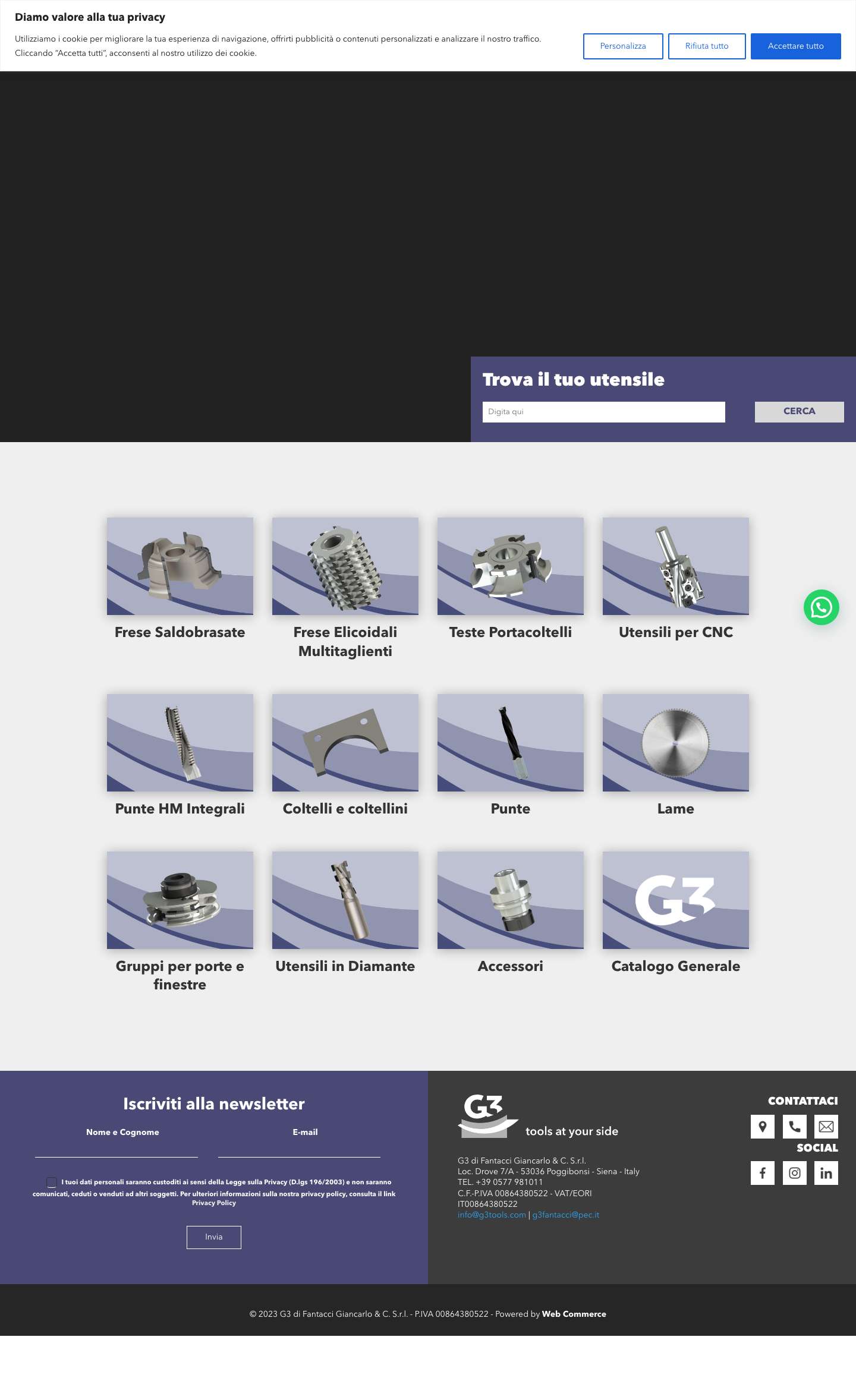 G3 | Utensili per la lavorazione di legno e altri materialiG3 | Utensili per la lavorazione di legno e altri materiali - Full Screenshot