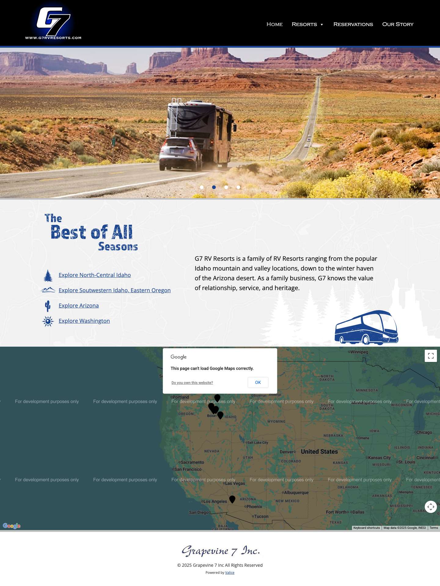 Grapevine 7 Inc – R.V. Resorts - Full Screenshot