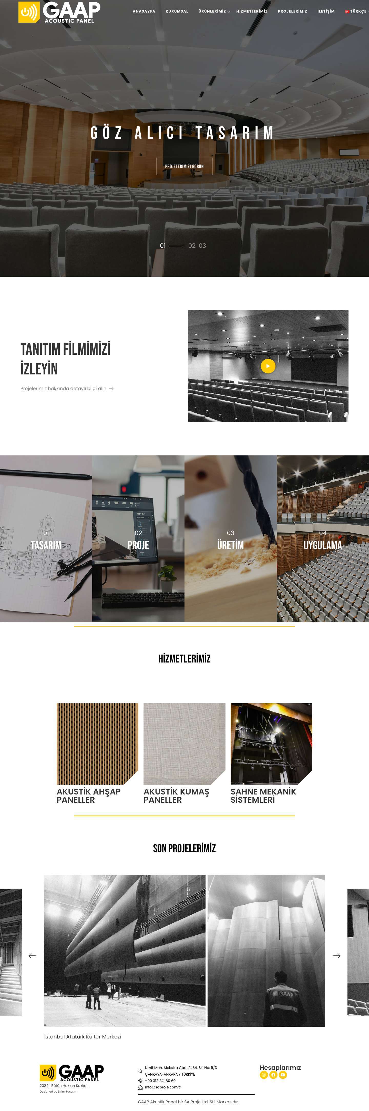 Anasayfa - GAAP Akustik - Full Screenshot