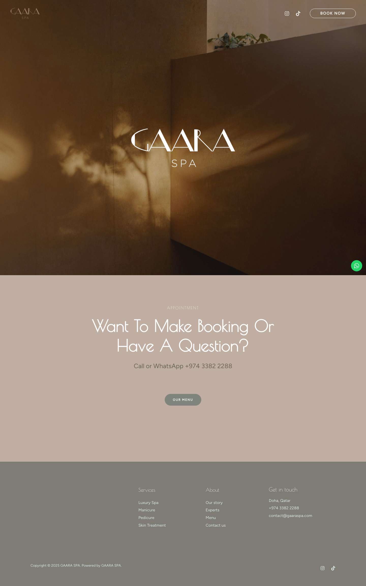 GAARA SPA – Doha Qatar - Full Screenshot