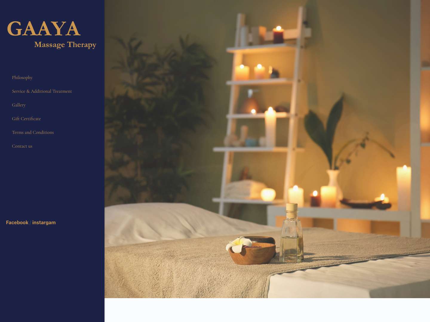 gaayamassagetherapy – Relax, rejuvenate, and restore your body and mind with expert massage therapy at Gaaya Massage Therapy. - Full Screenshot