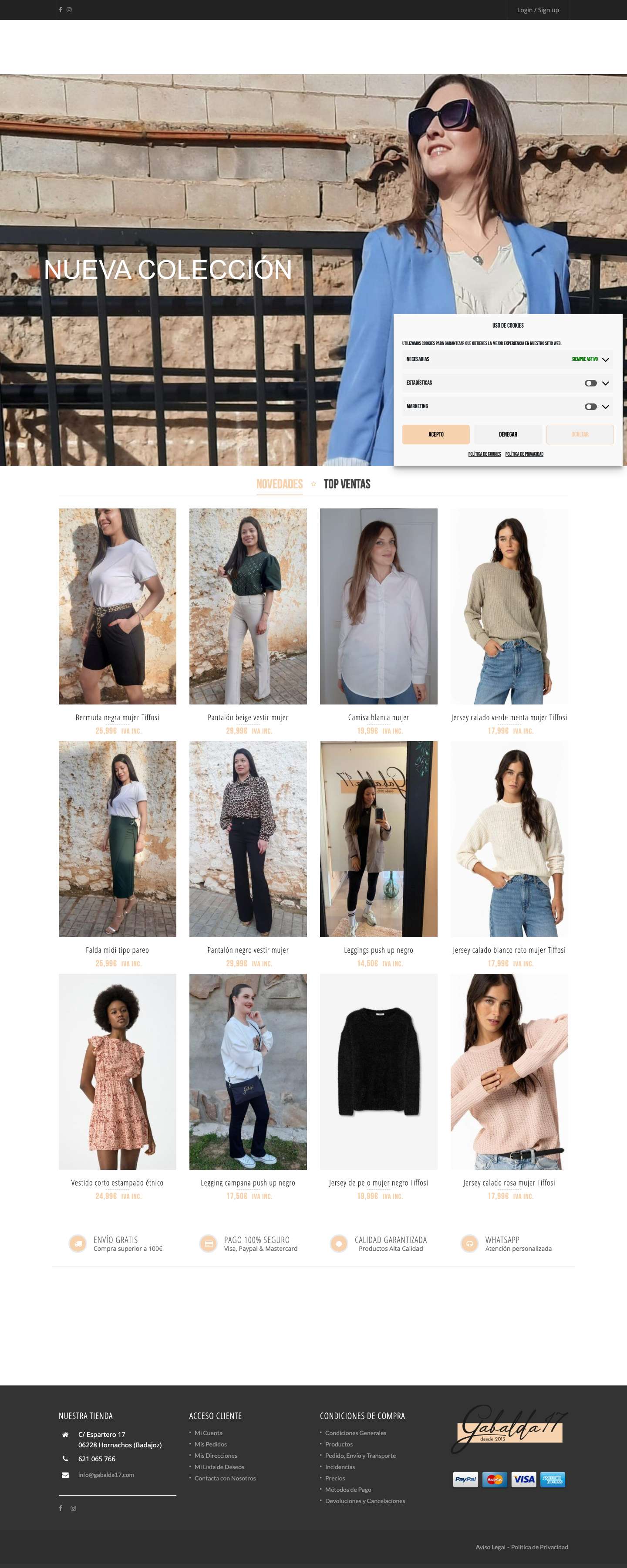 Gabalda17.Tienda de ropa y complementos para mujer.Gabalda17WhatsApp - Full Screenshot