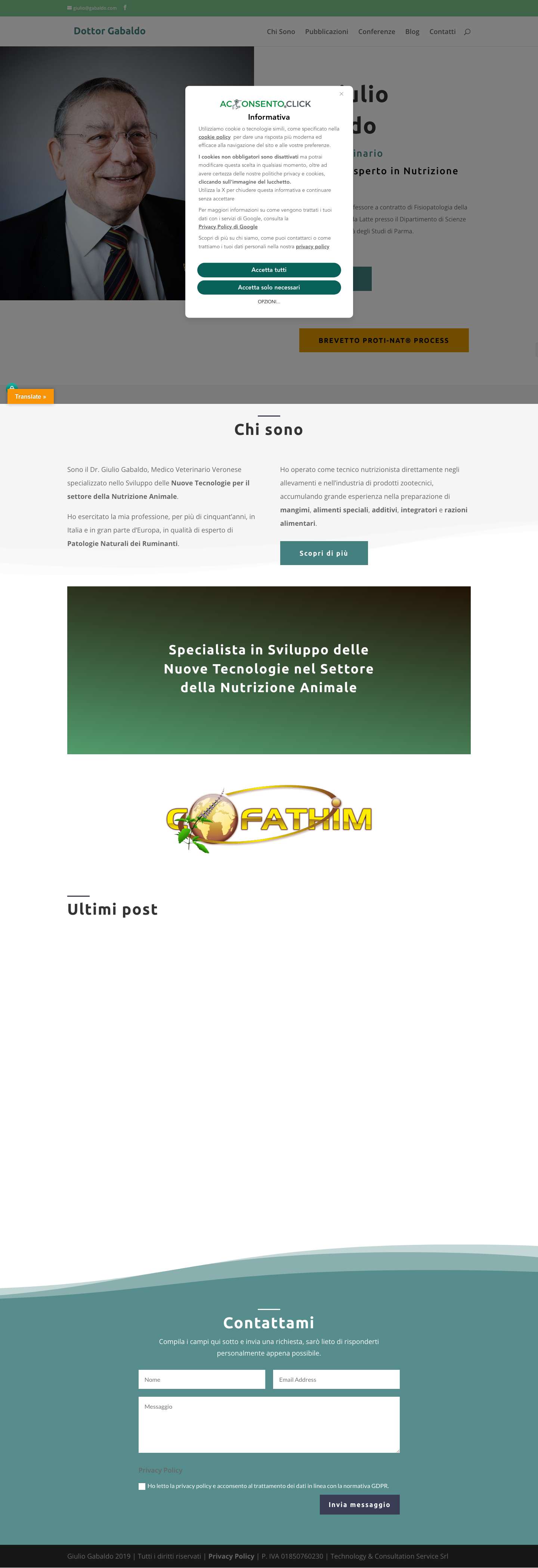 Dottor Giulio Gabaldo | Medico Veterinario - Full Screenshot