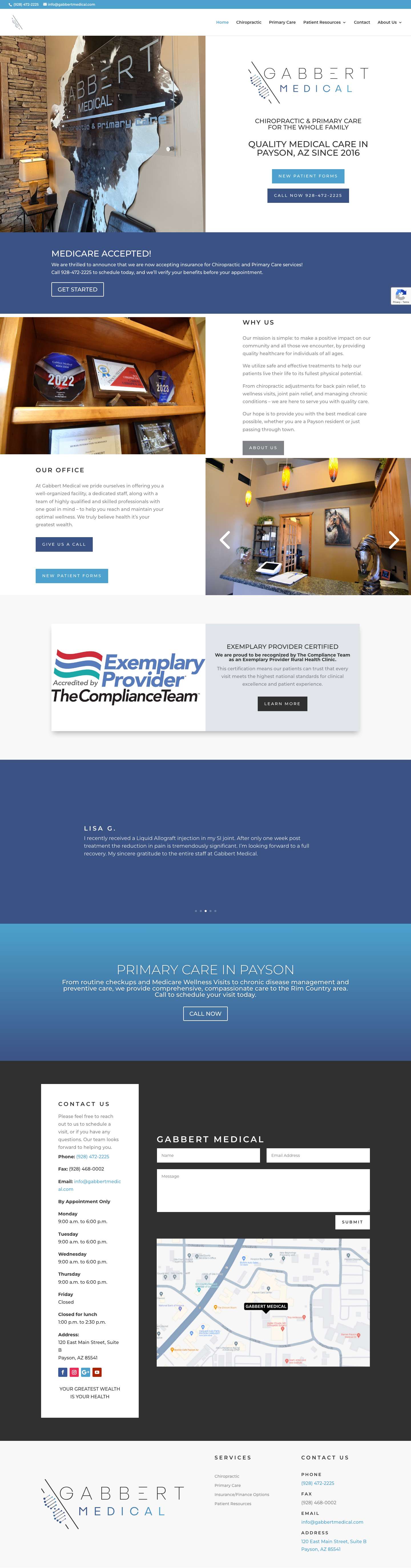 Gabbert Medical | Chiropractic & Primary Care in Payson, Arizona - Full Screenshot