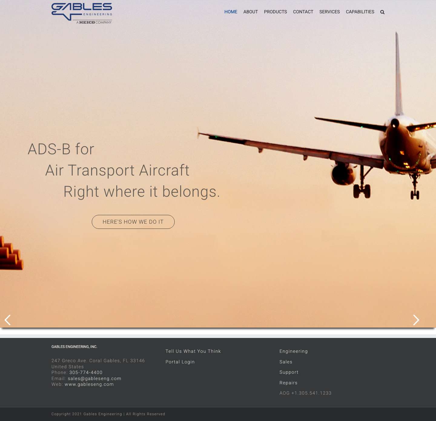 Gables Engineering – Avionic Controls and Systems - Full Screenshot