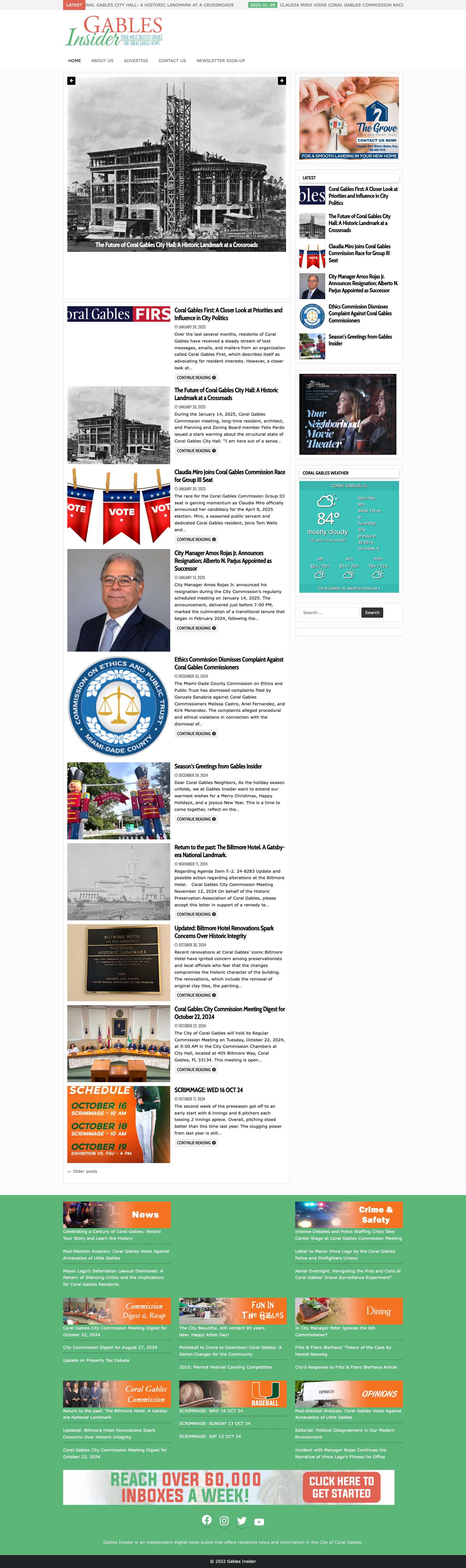 Gables Insider – Your most trusted source for Coral Gables news! - Full Screenshot