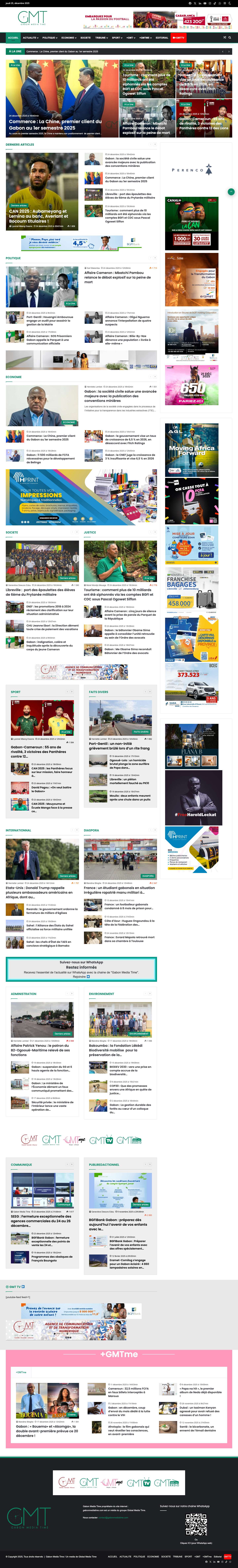 Le meilleur de l'actualité du Gabon en temps réel - Full Screenshot