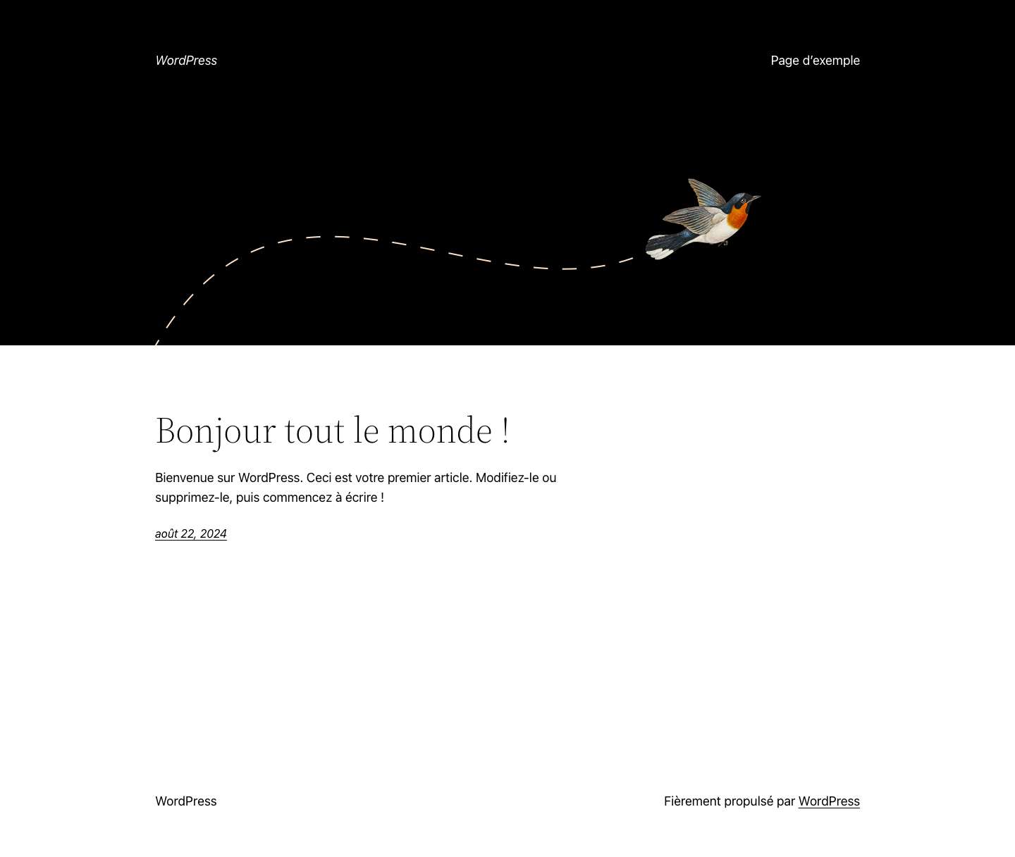 WordPress – Un site utilisant WordPress - Full Screenshot