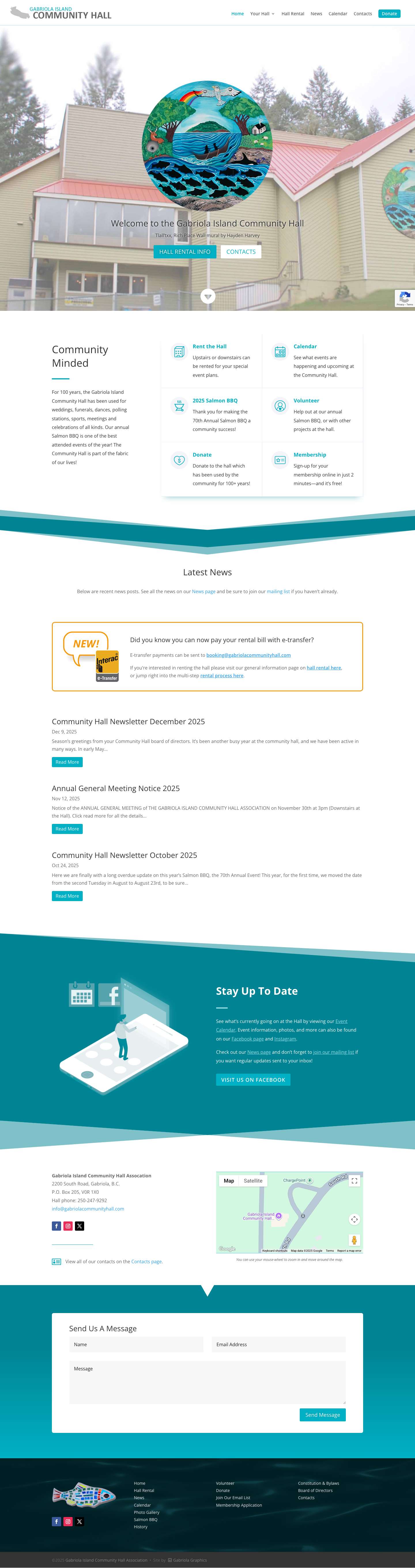 Gabriola Island Community Hall | For More Than 100 Years - Full Screenshot