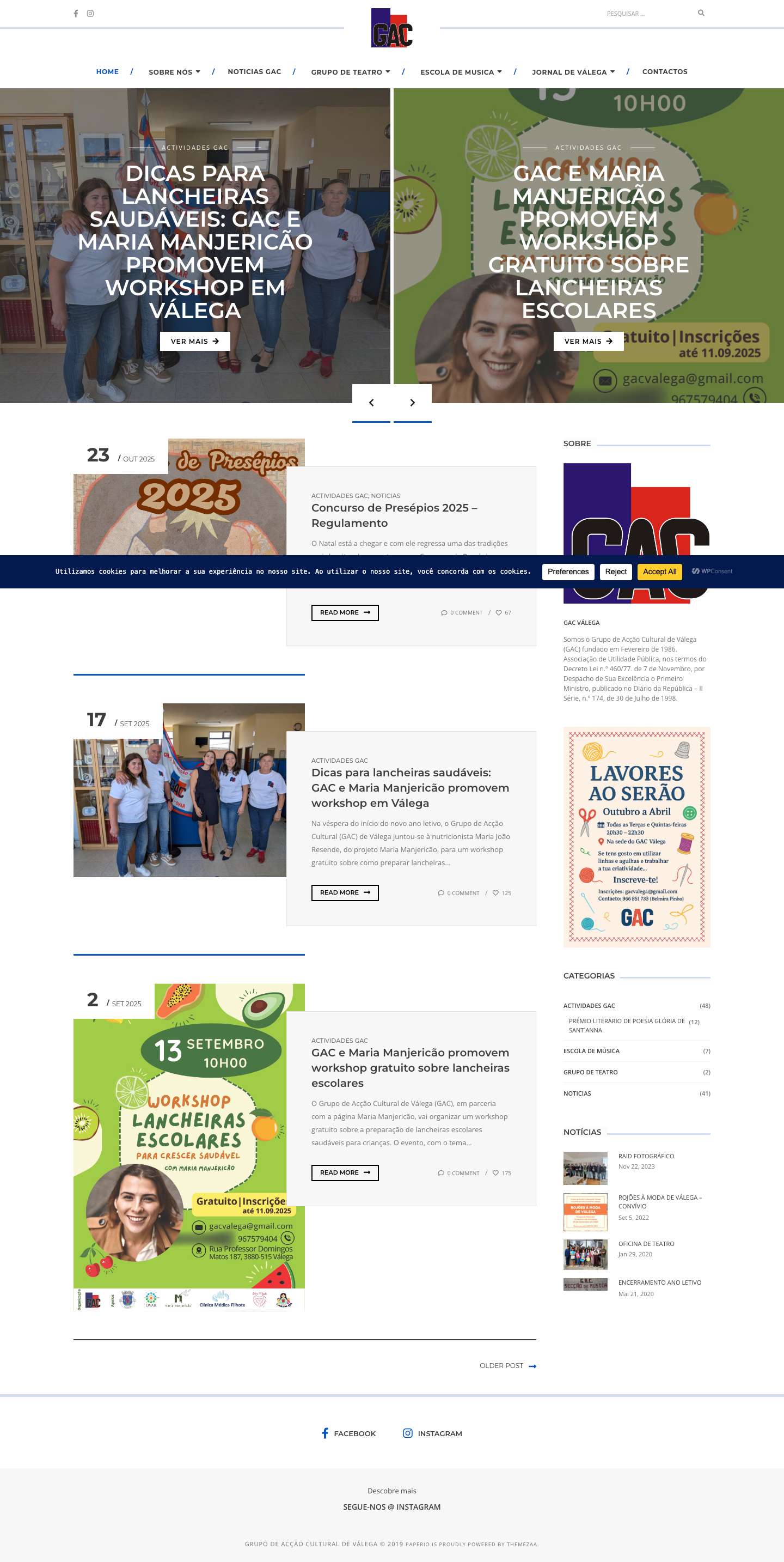 Grupo de Acção Cultural de Válega - Organização sem fins lucrativos - Full Screenshot
