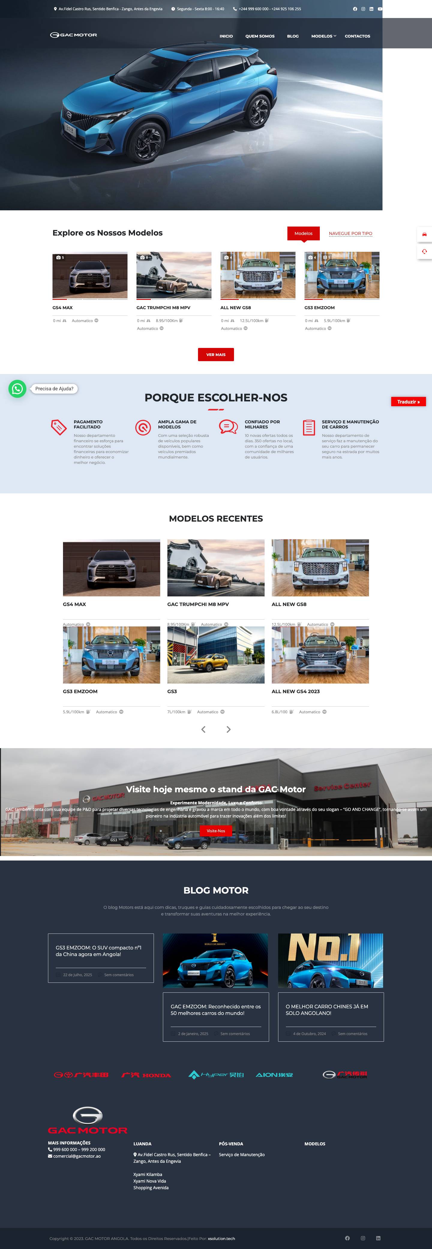Home page - Gac Motor Angola - Go And ChangeJoinchat - Full Screenshot