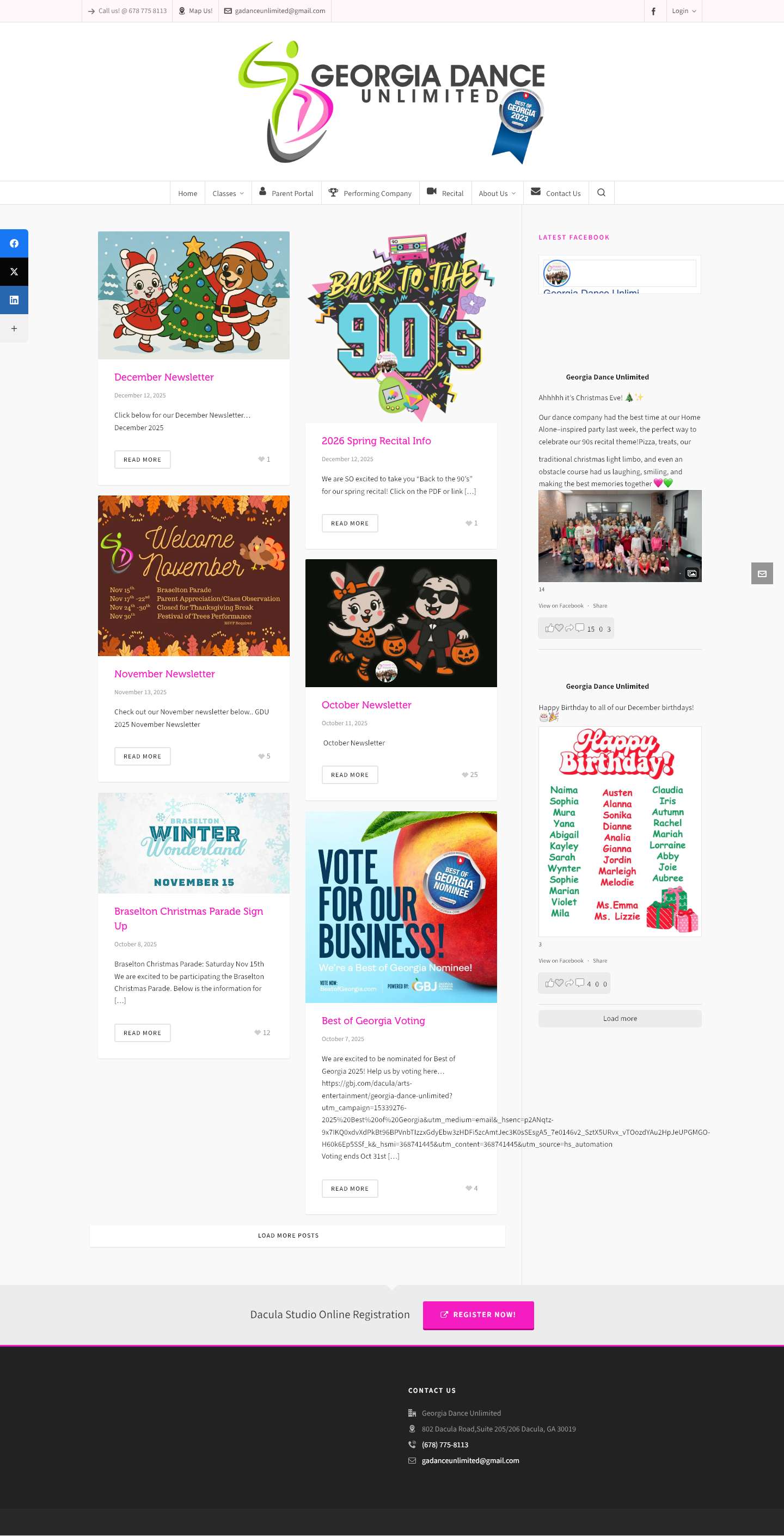 Home - Georgia Dance UnlimitedComments Box SVG icons - Full Screenshot