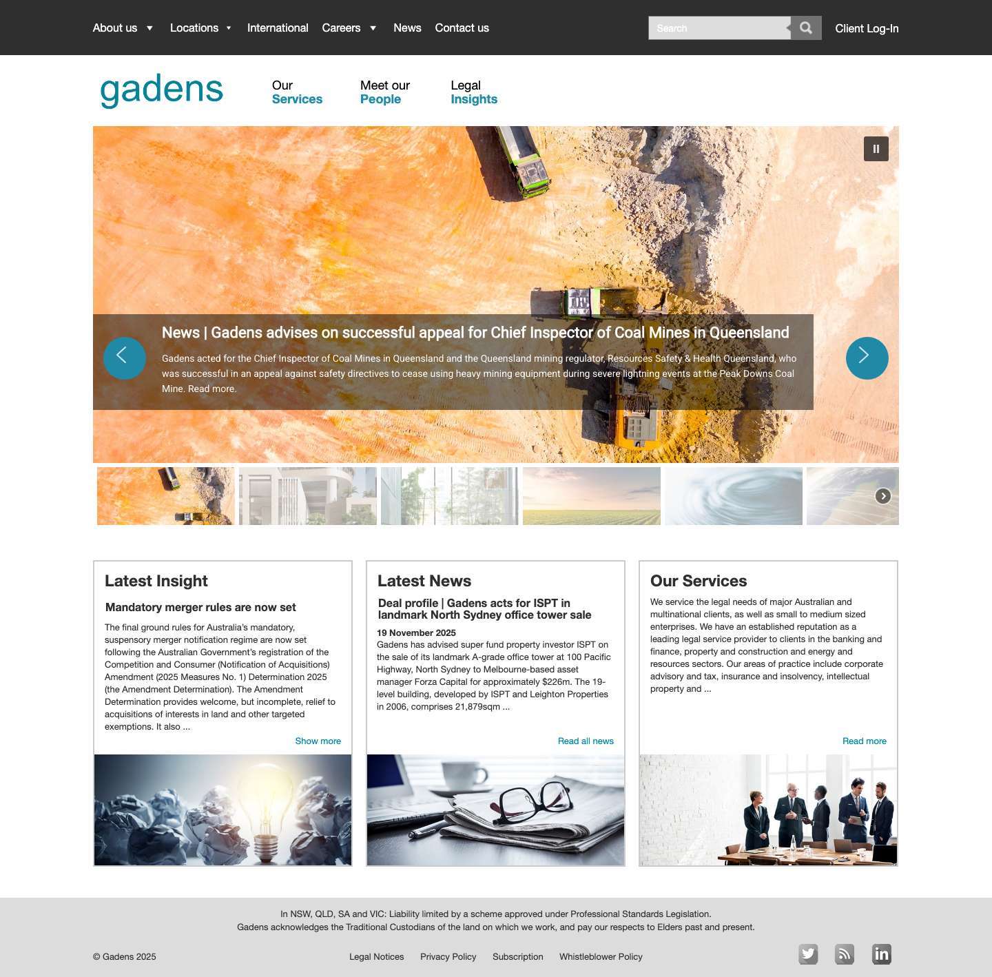 Banking and Finance, Corporate Advisory, Dispute Resolution - Full Screenshot