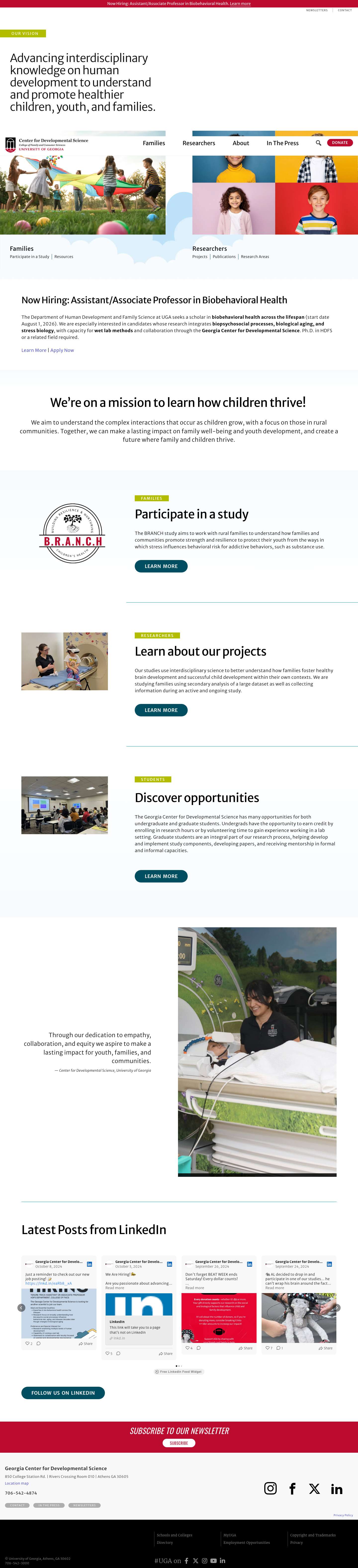Georgia Center for Developmental Science at UGAarrow-rightlong-arrow-rightfacebookfacebookroundtwittertwitterxlinkedinyoutubeinstagramchevron-bottomtime - Full Screenshot