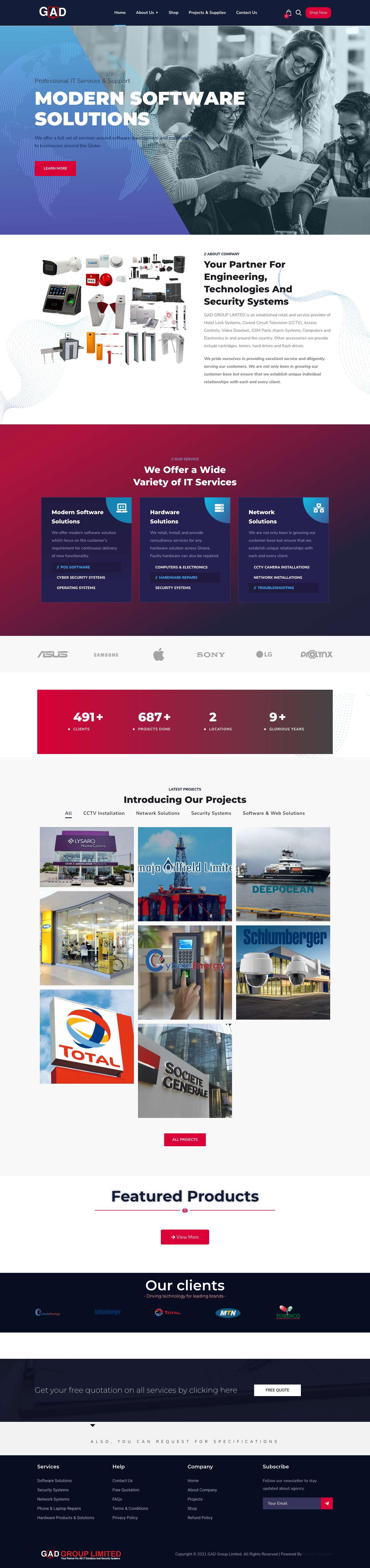 GAD Group Limited – Your partner for all I.T and security systems - Full Screenshot