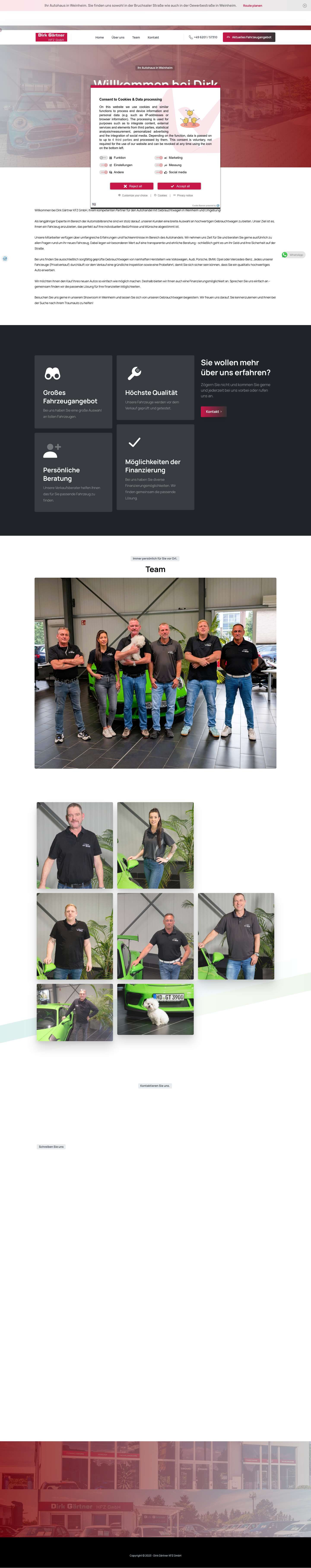 Dirk Gärtner KFZ GmbH – Ihr Autohaus in Weinheim - Full Screenshot