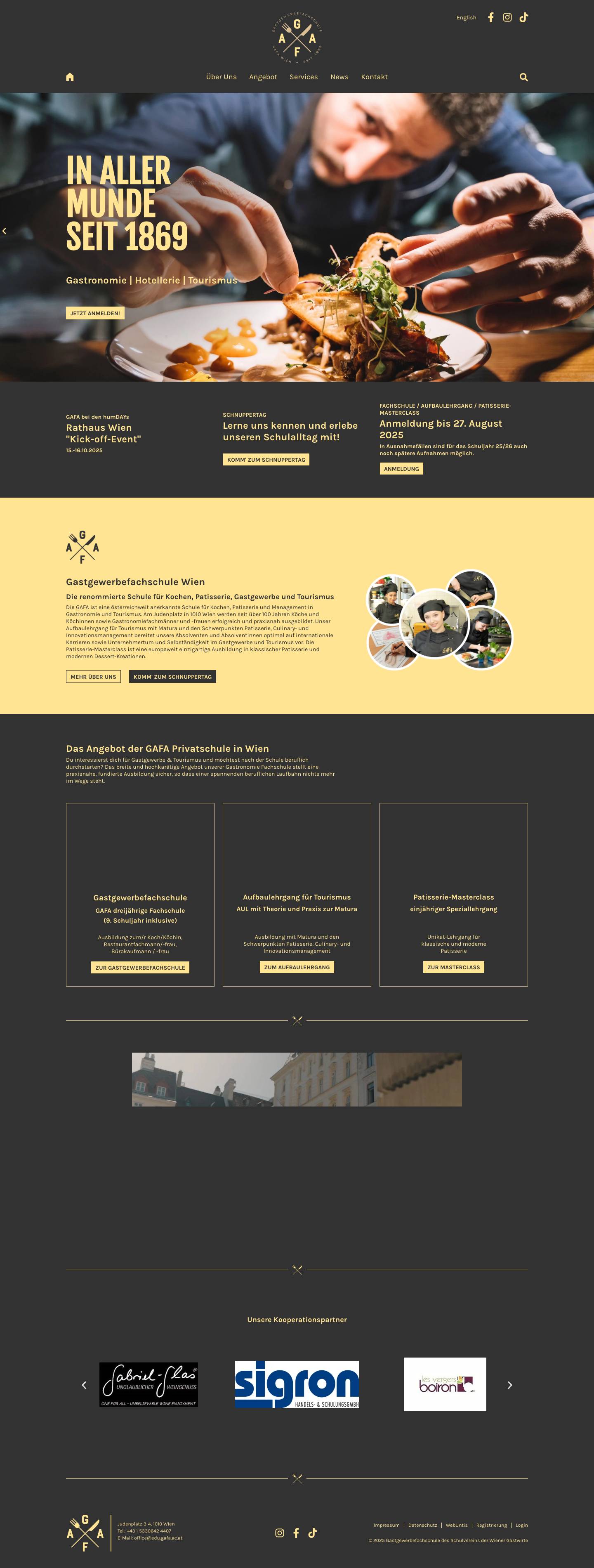 GAFA - Ausbildung Gastgewerbe - Wien - Judenplatz - Full Screenshot