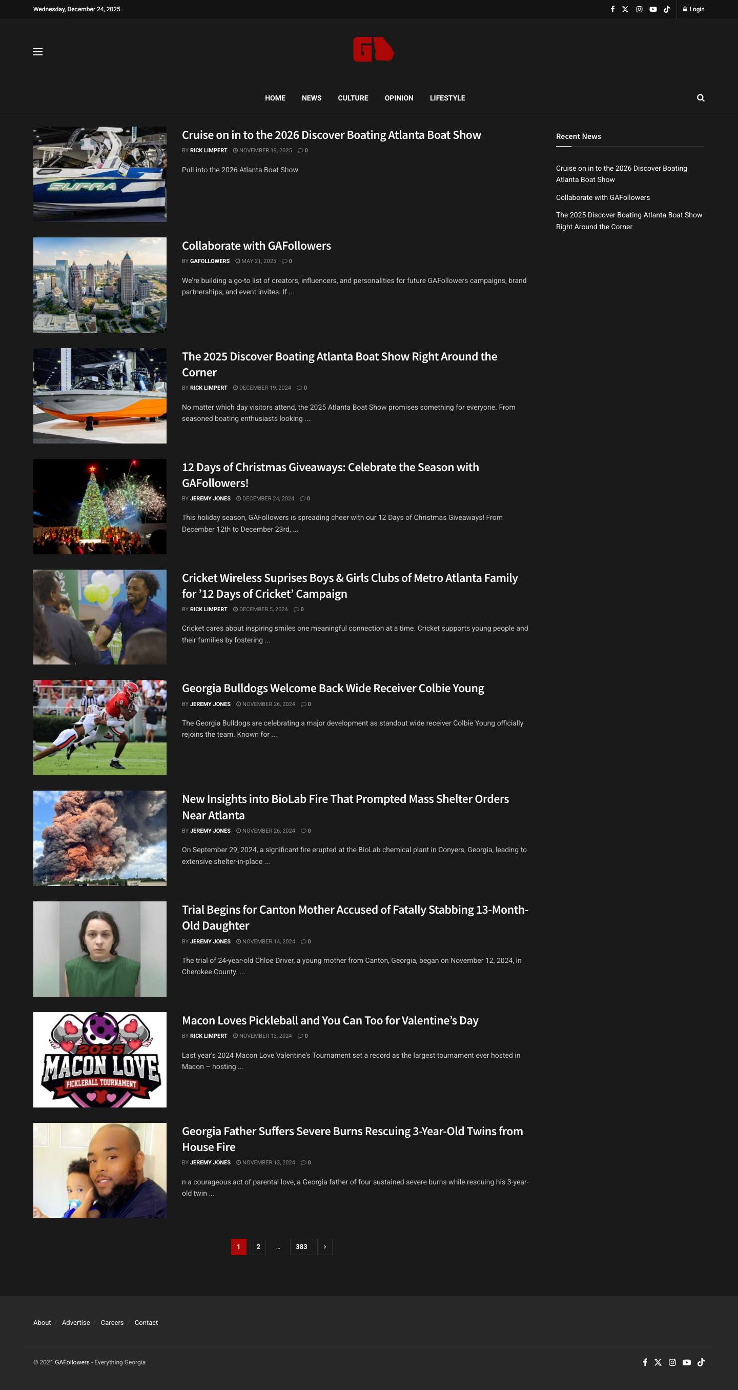 GAFollowers – Everything Georgia - Full Screenshot